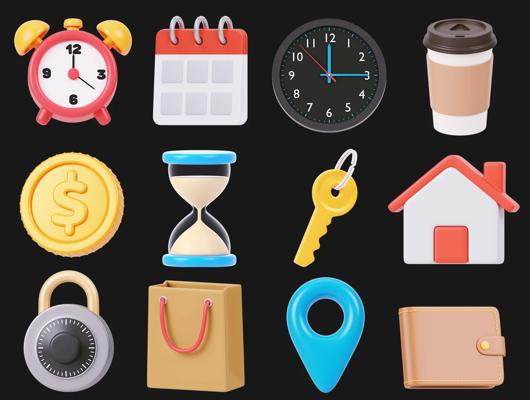 Objects 3D Illustration Pack 5