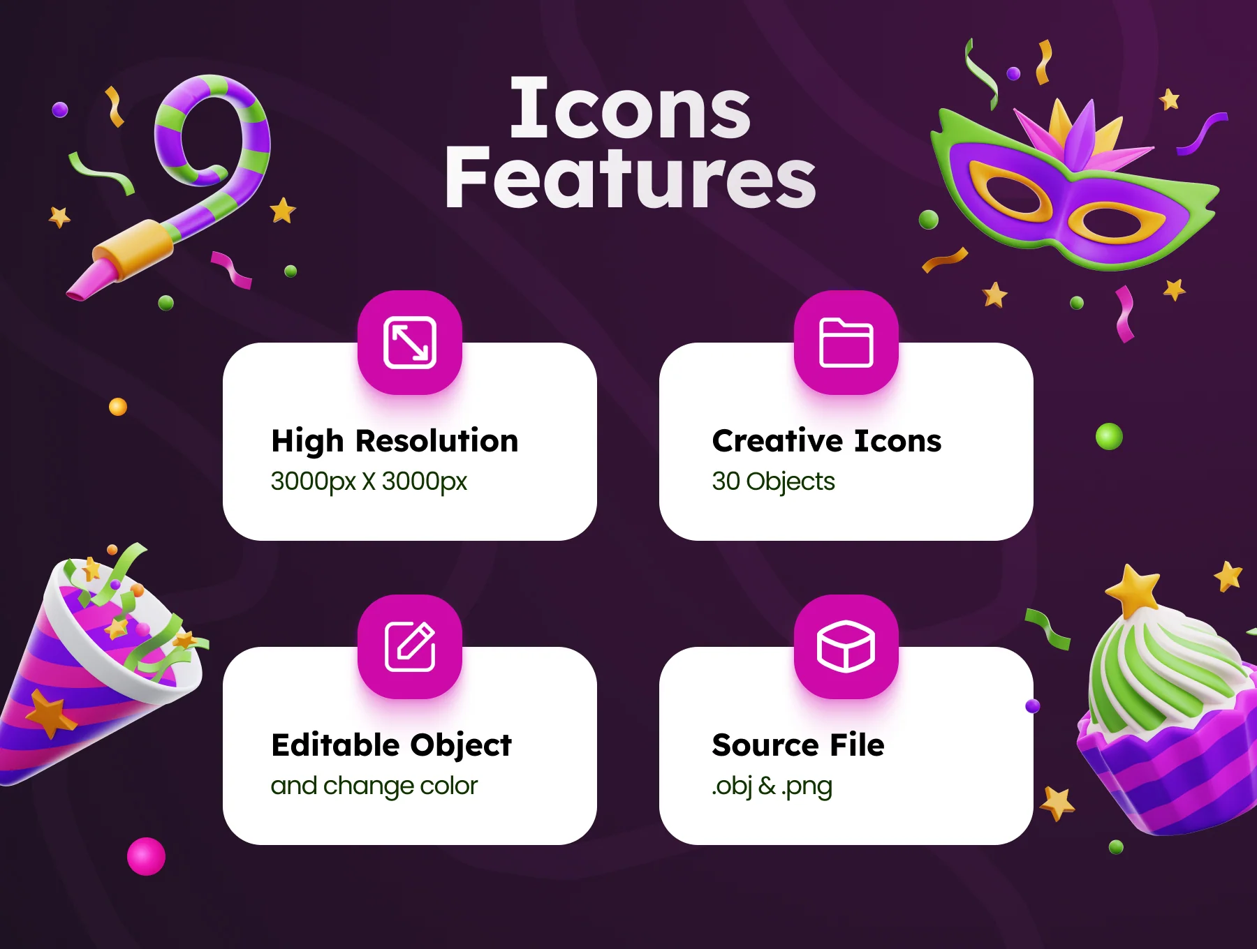 New Year 3D Illustrations 2