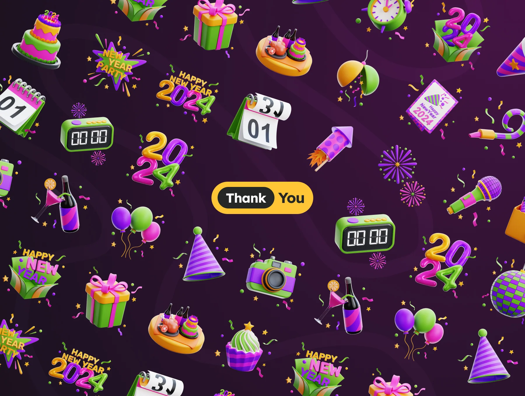 New Year 3D Illustrations 6