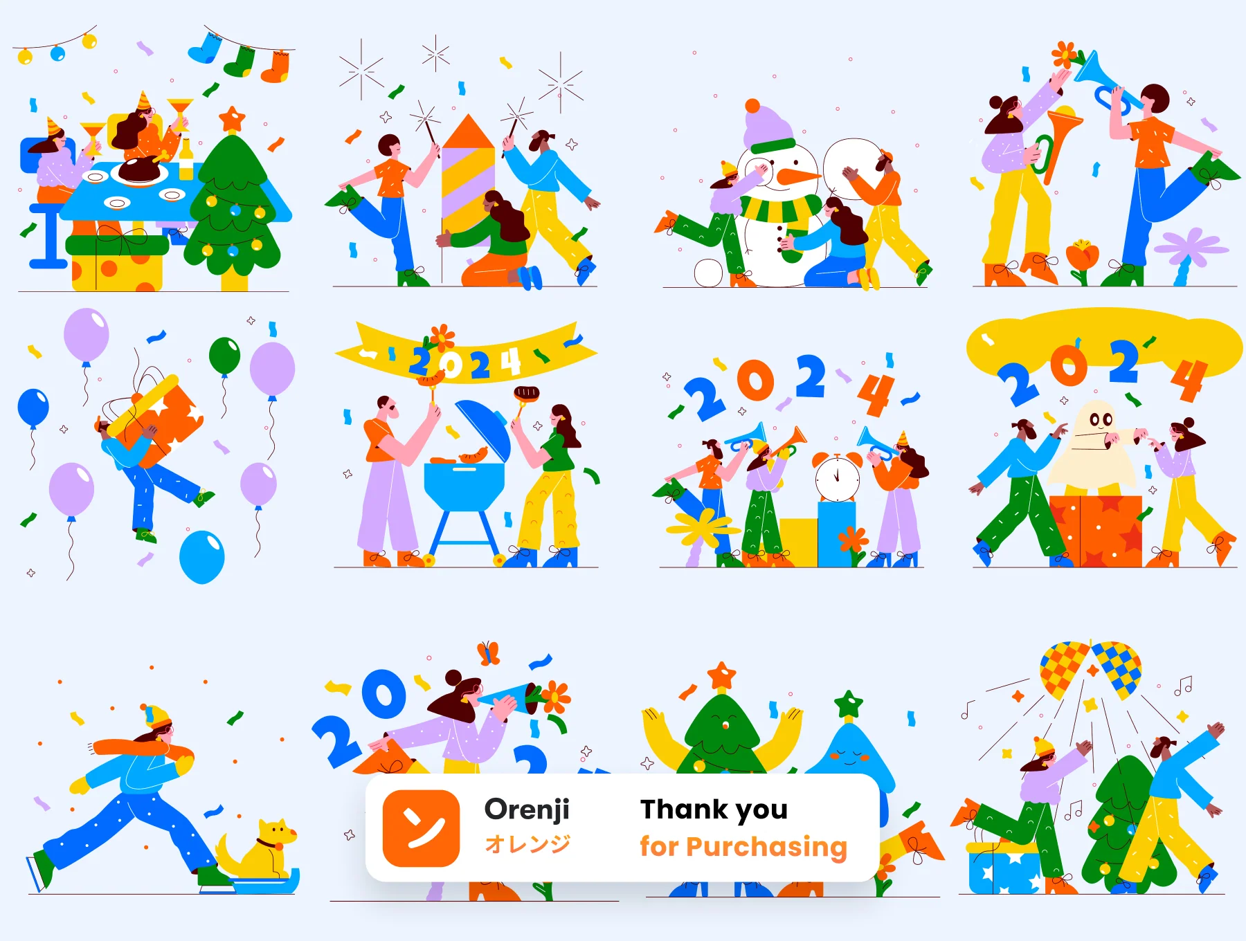 New Year And Christmas Illustration 3