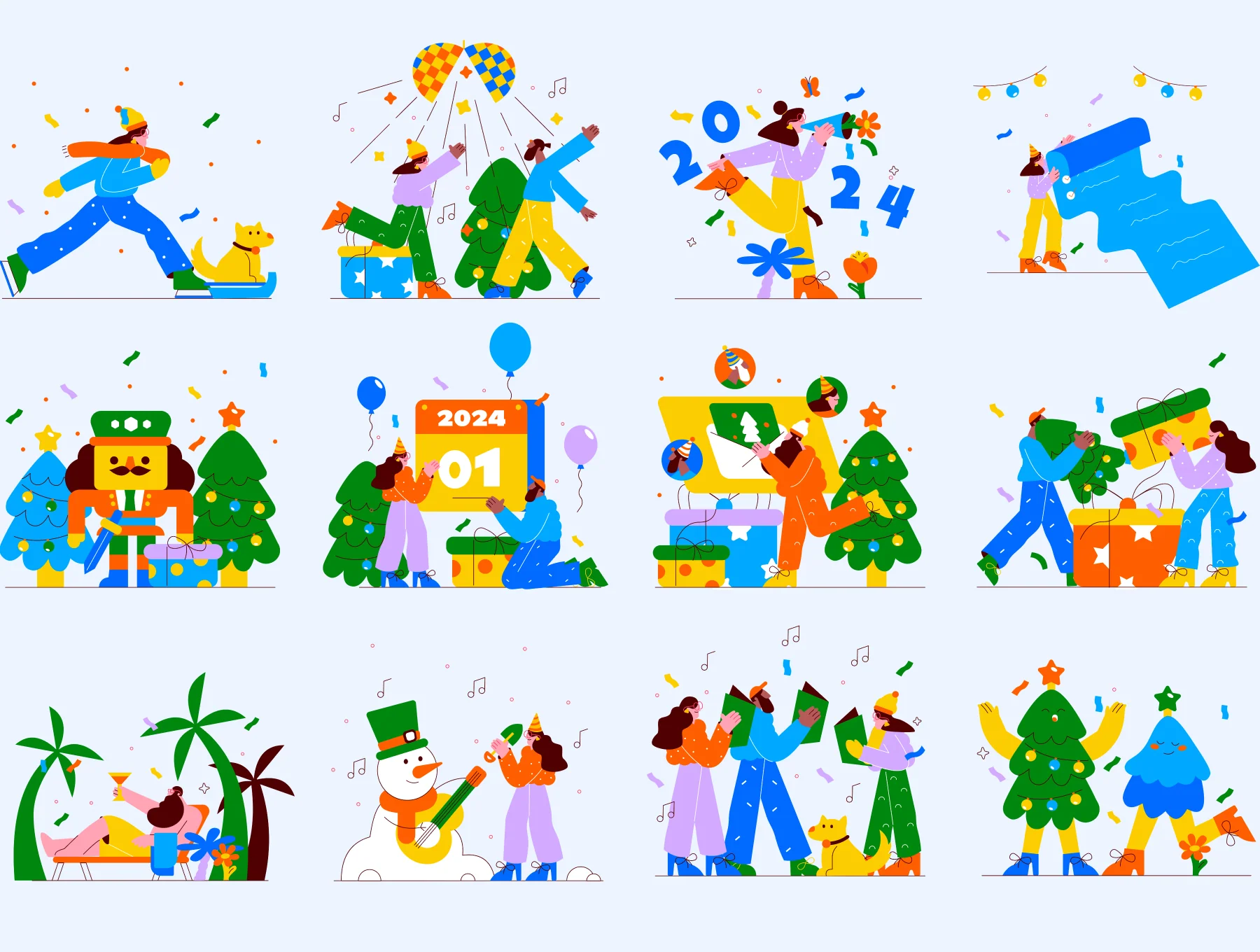 New Year And Christmas Illustration 7