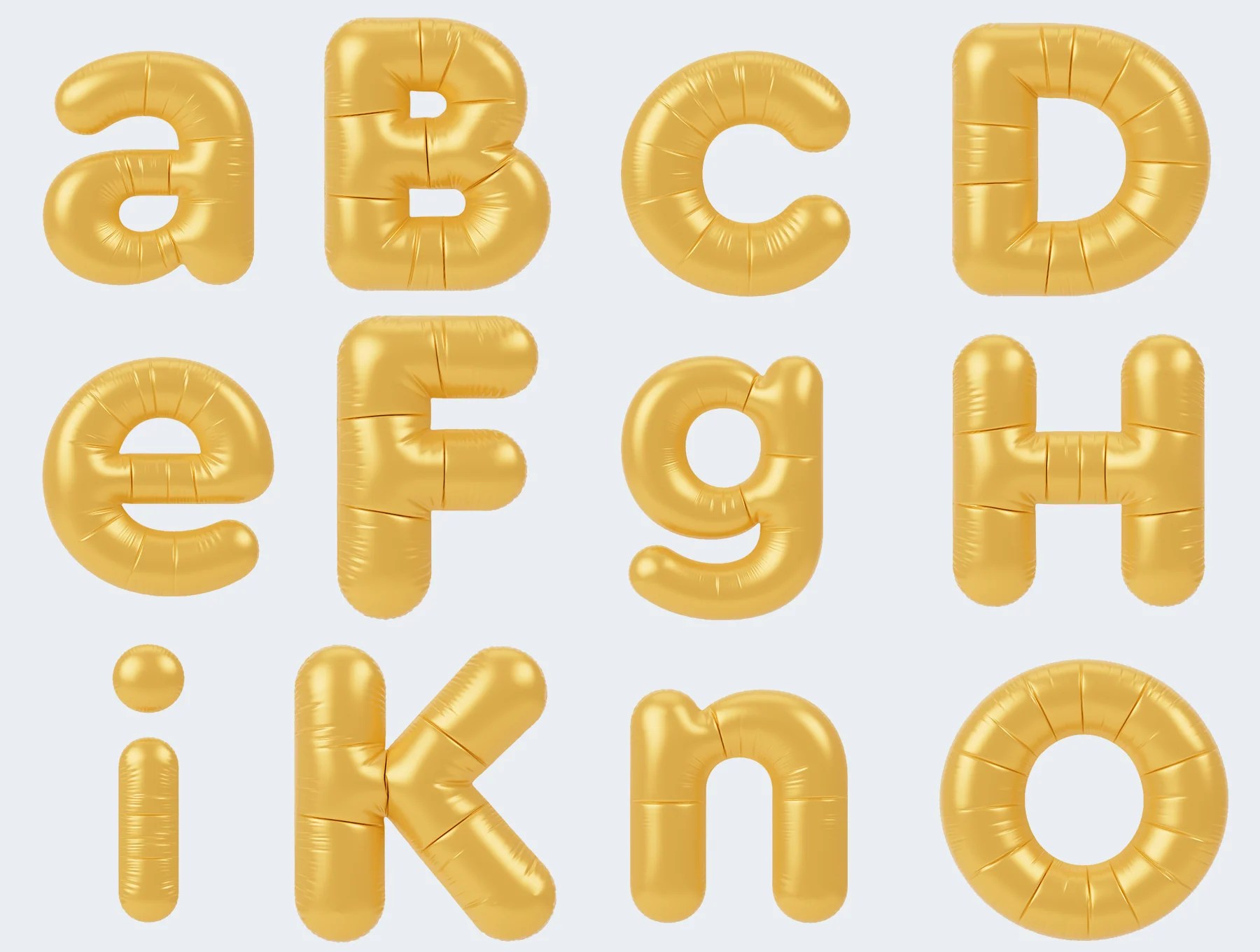 Balloon Alphabet 3D Icon Pack 4
