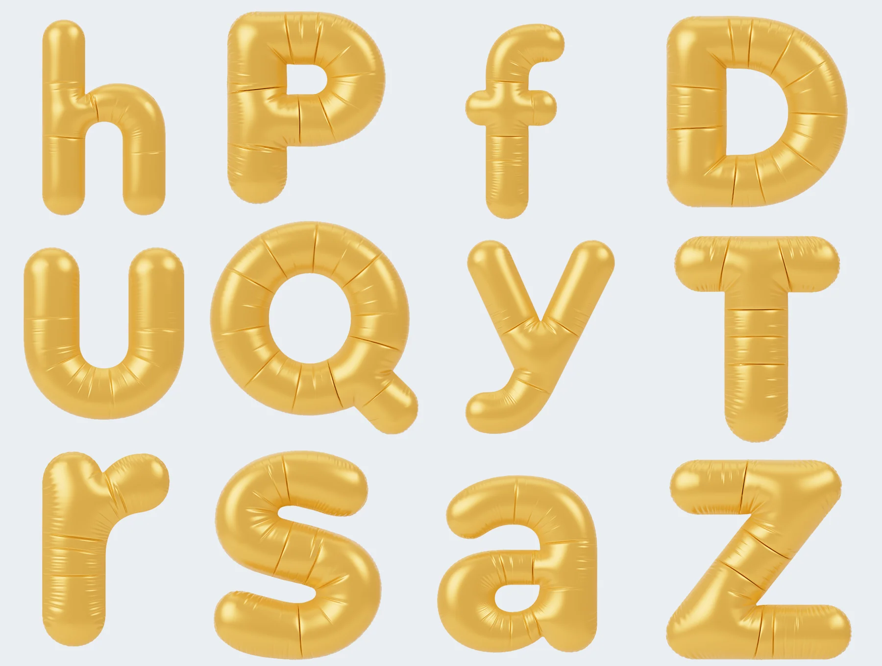 Balloon Alphabet 3D Icon Pack 5