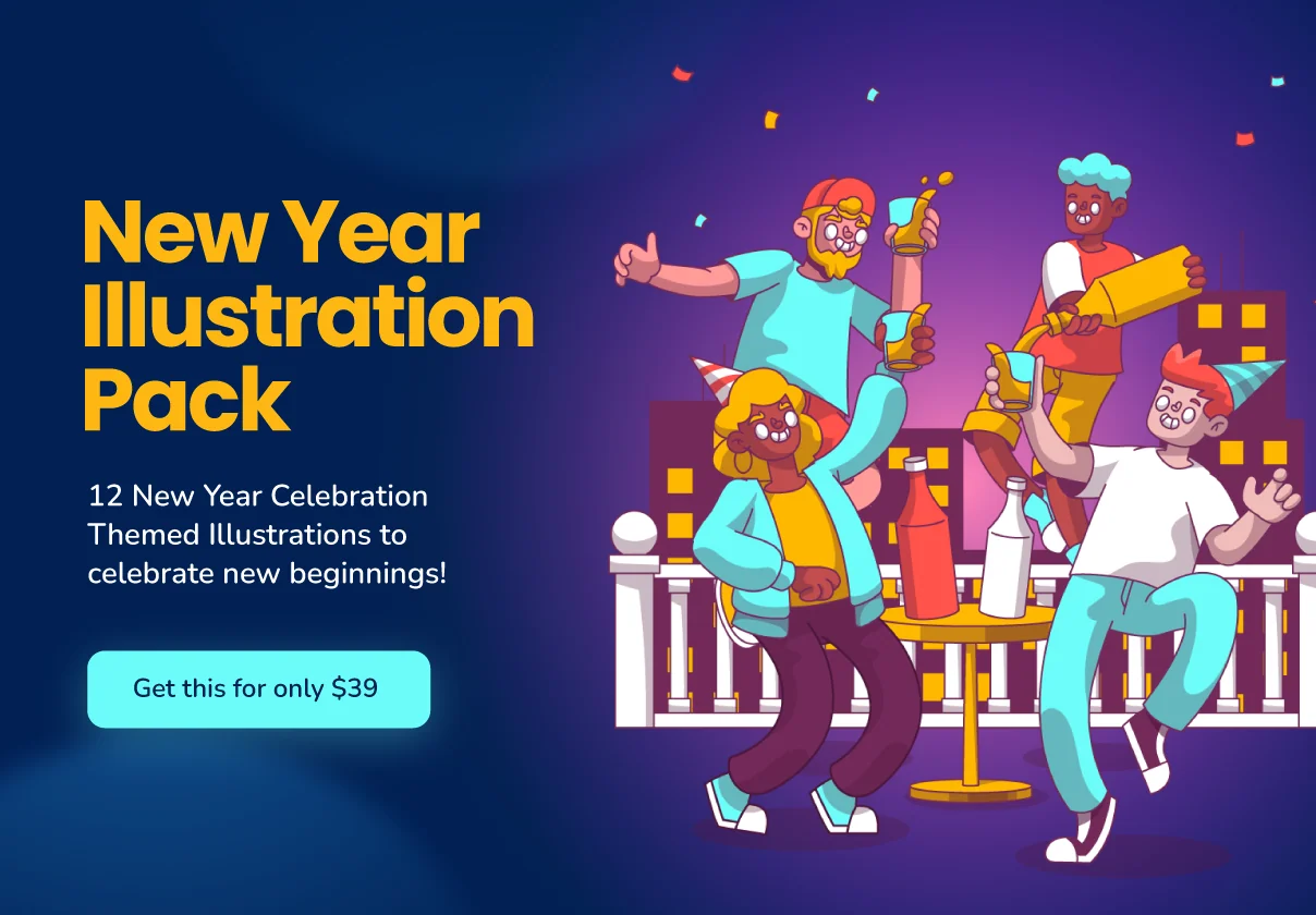 New Year Illustration Pack