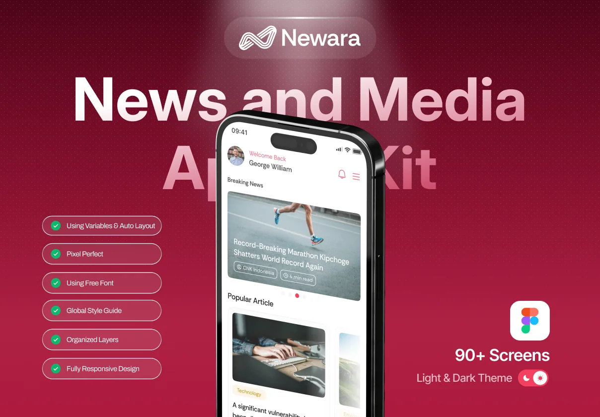 Newara - News & Article Mobile App UI Kit