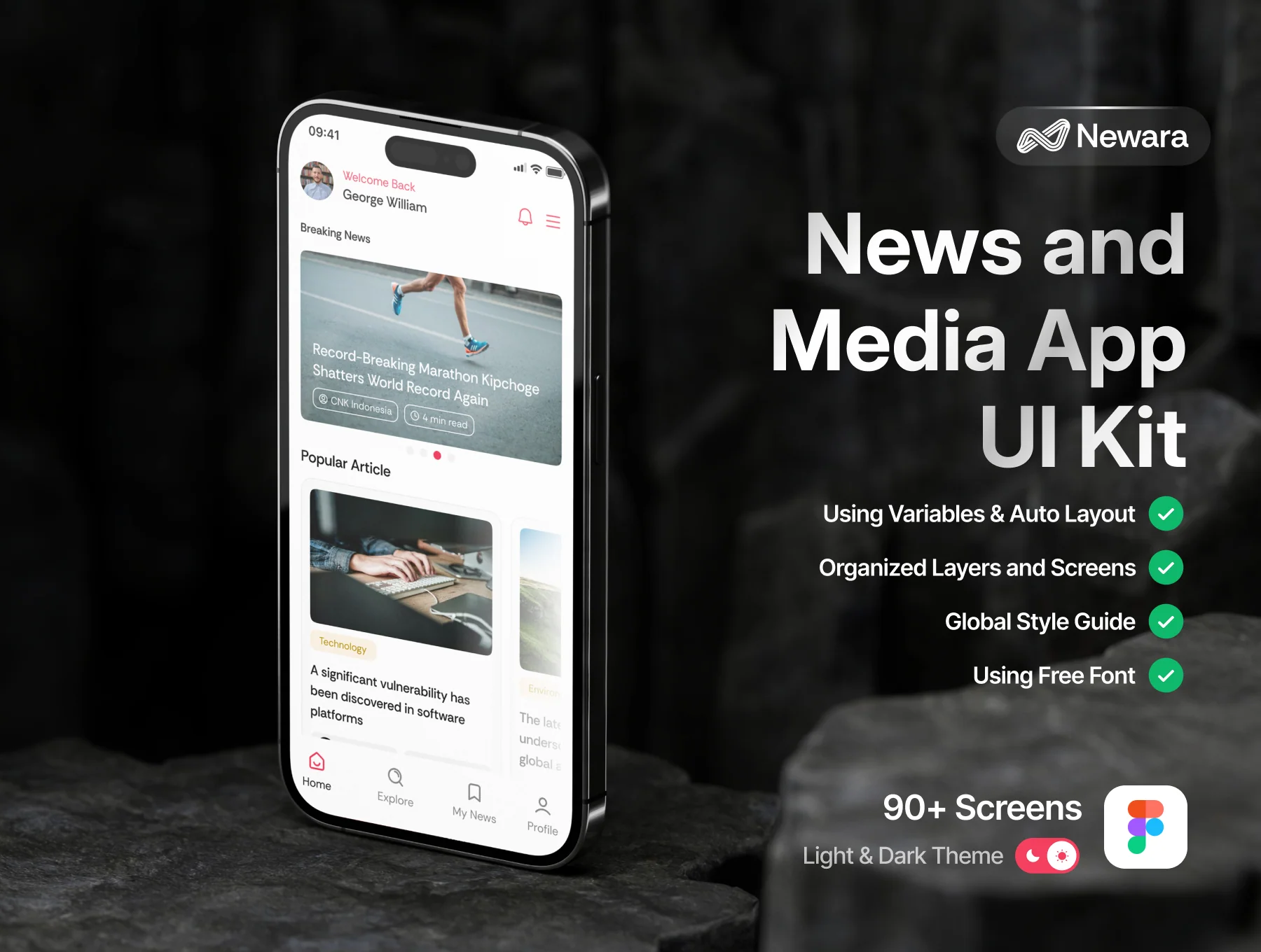 Newara - News & Article Mobile App UI Kit
