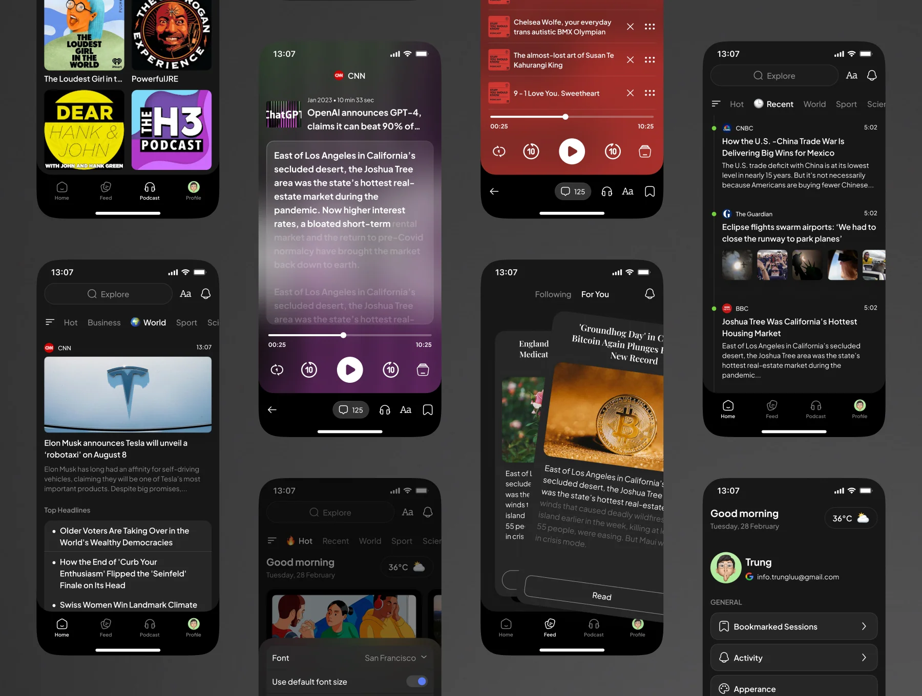 News Podcast App UI Kit 9