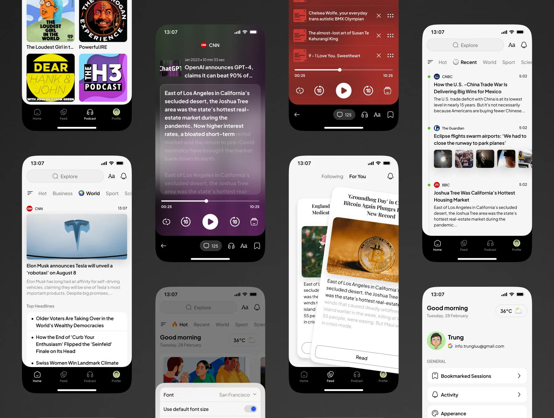 News Podcast App UI Kit 7