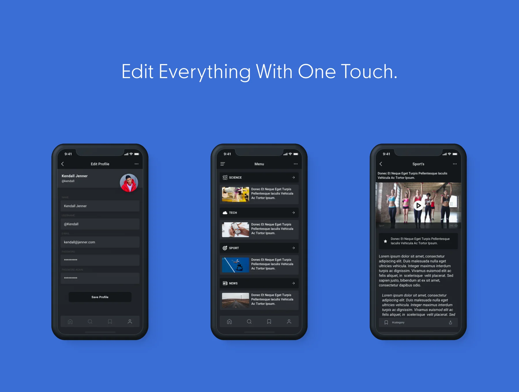 News & Reader Mobile App UI Kit 6