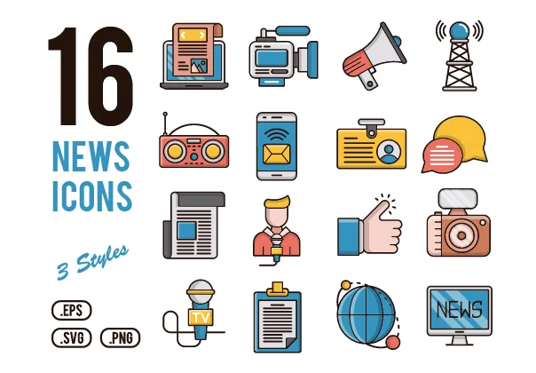 16 News Icons