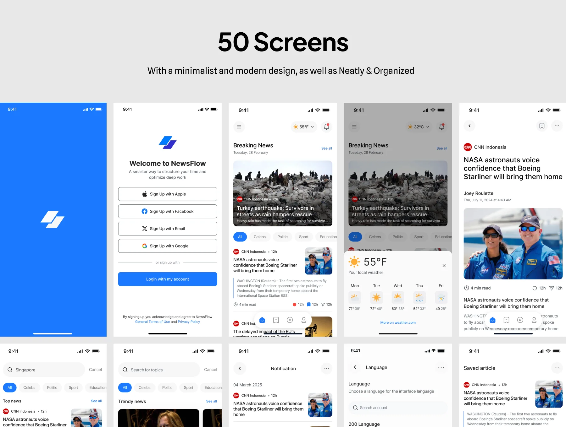 NewsFlow - Digital News App 4