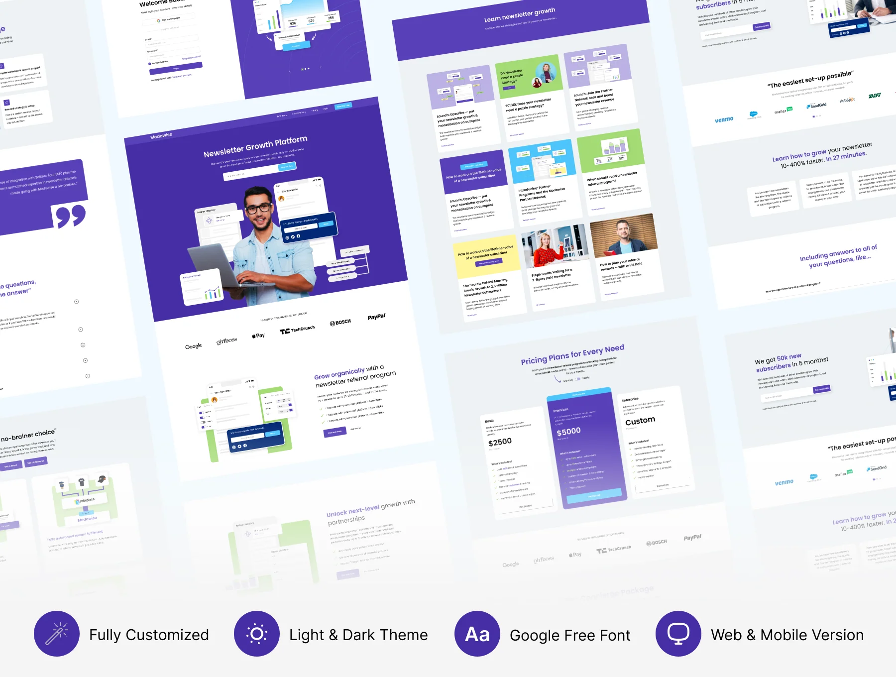 Newsletter Growth Agency UI Kit 2