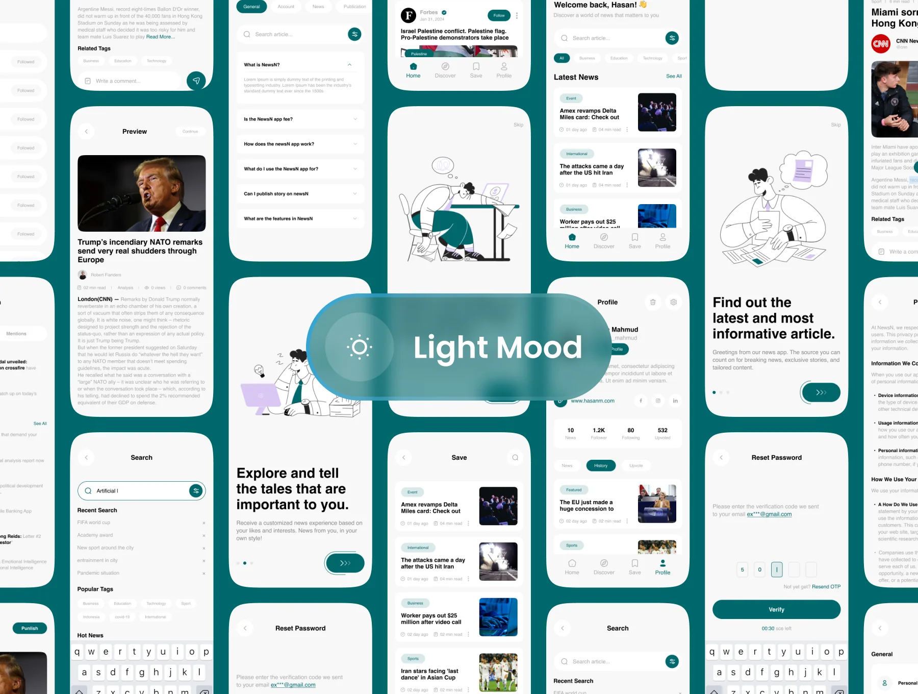 NewsN - AI News Aggregator App UI Kit 7