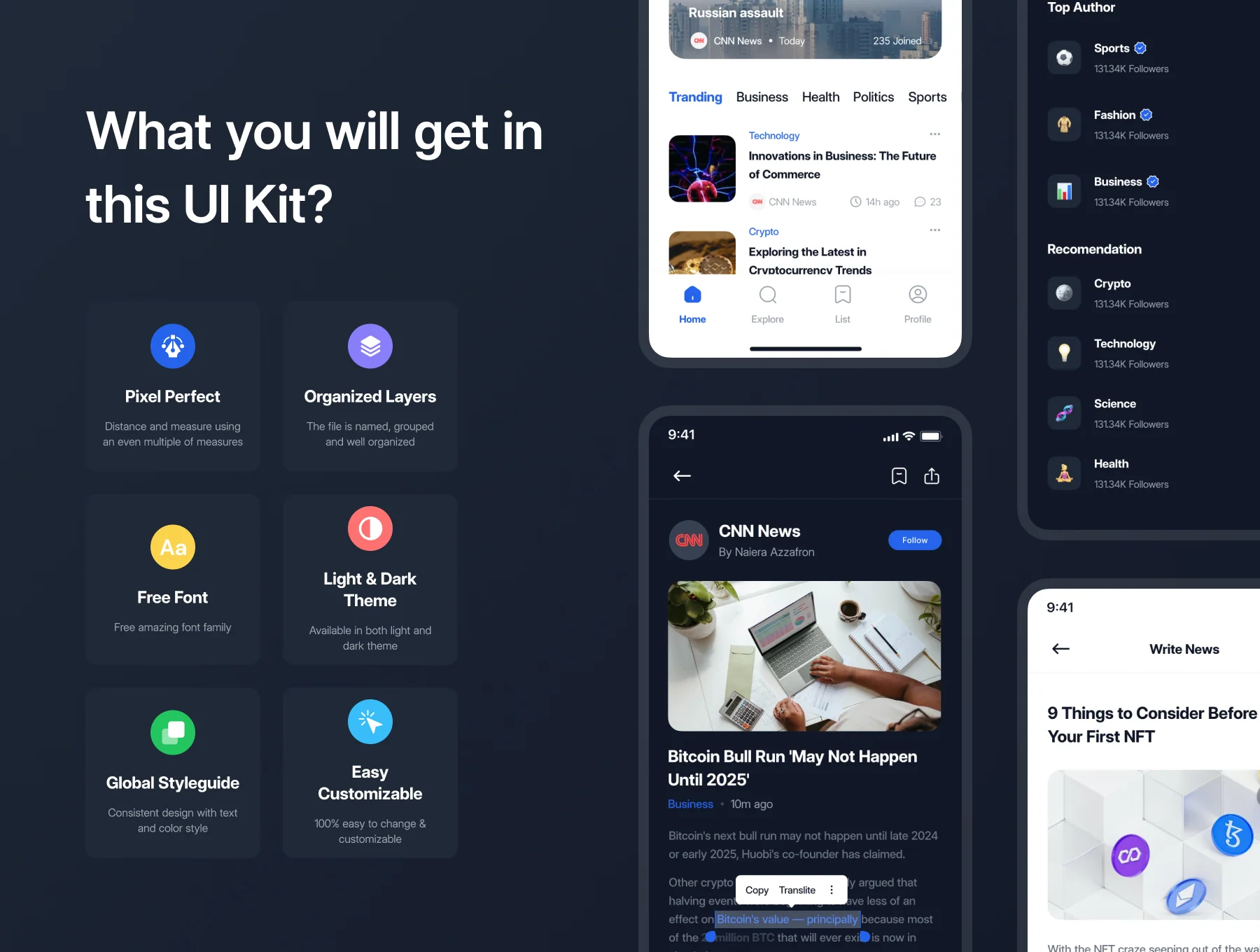 Newsup - News App UI Kit 2