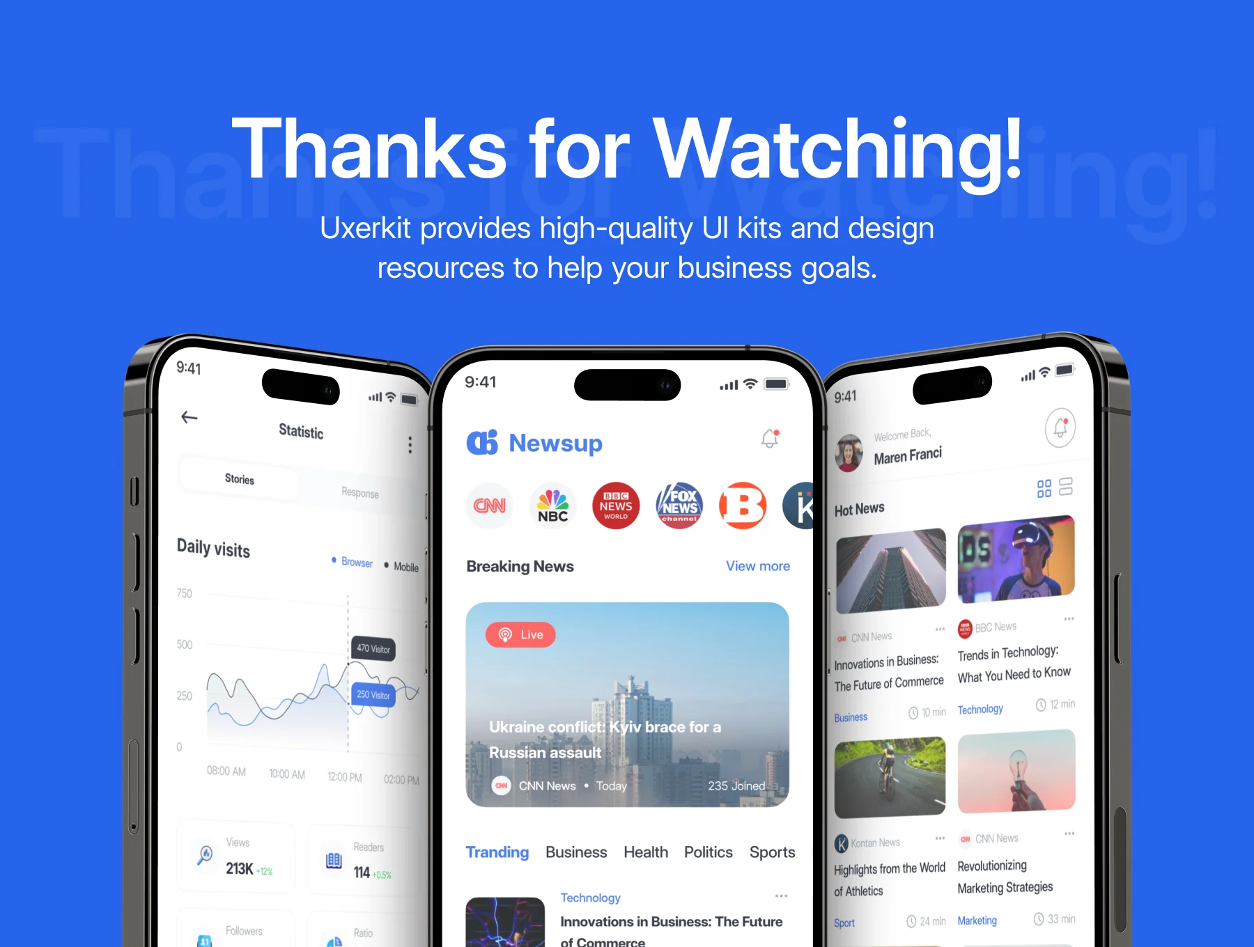 Newsup - News App UI Kit 6