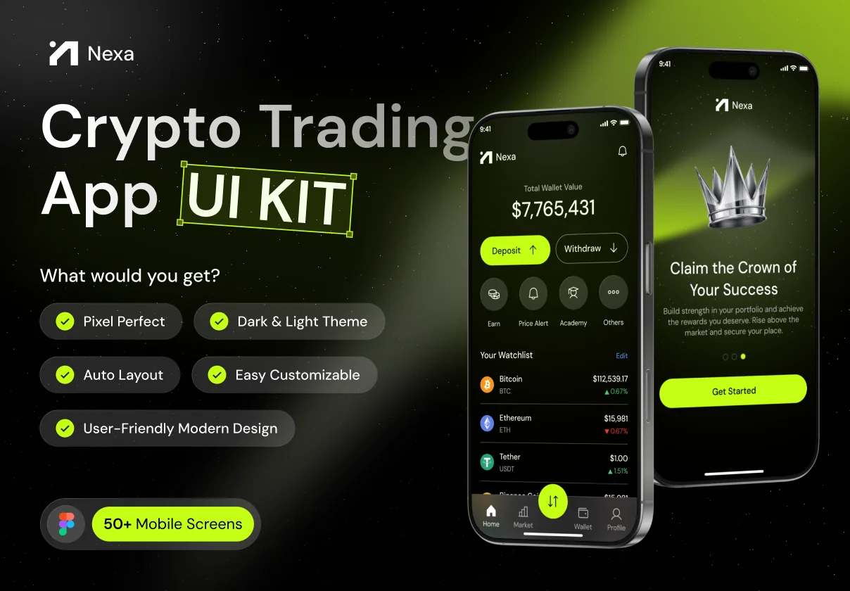Nexa - Trading UI Kit by Emura Studio