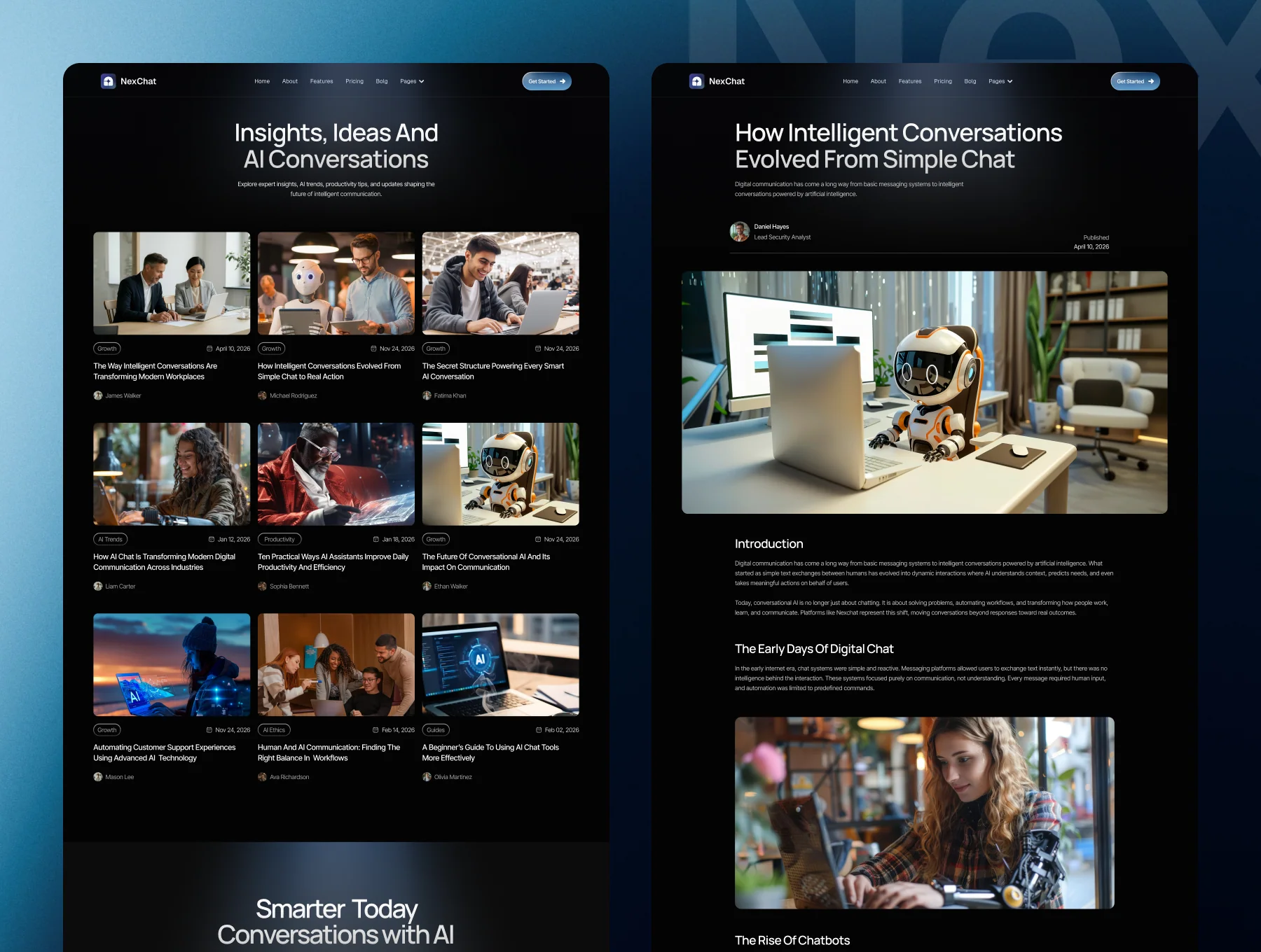 Nexchat — AI Chat Website Template 4
