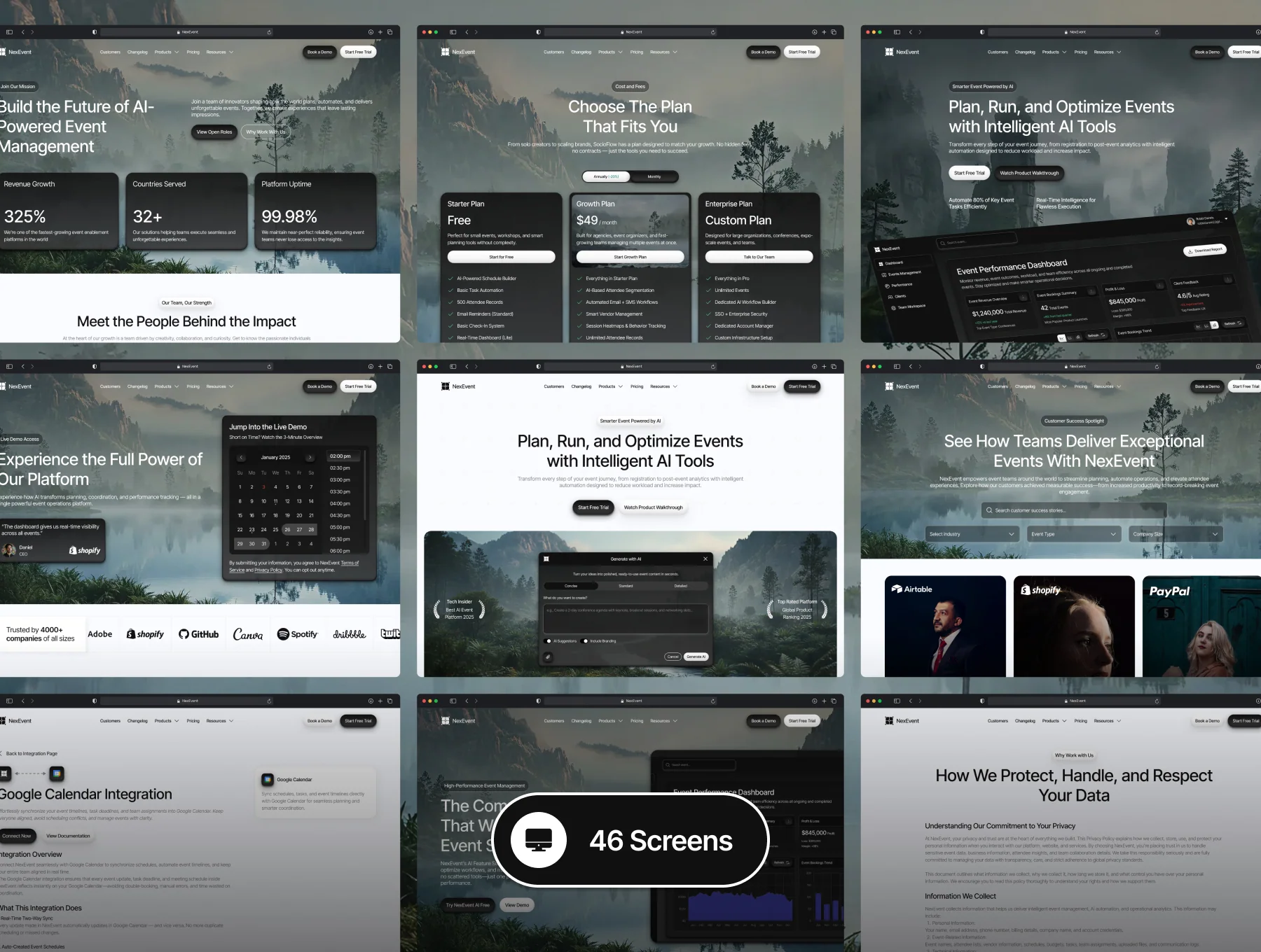 NexEvent - AI for Event Management Website UI Kit 3