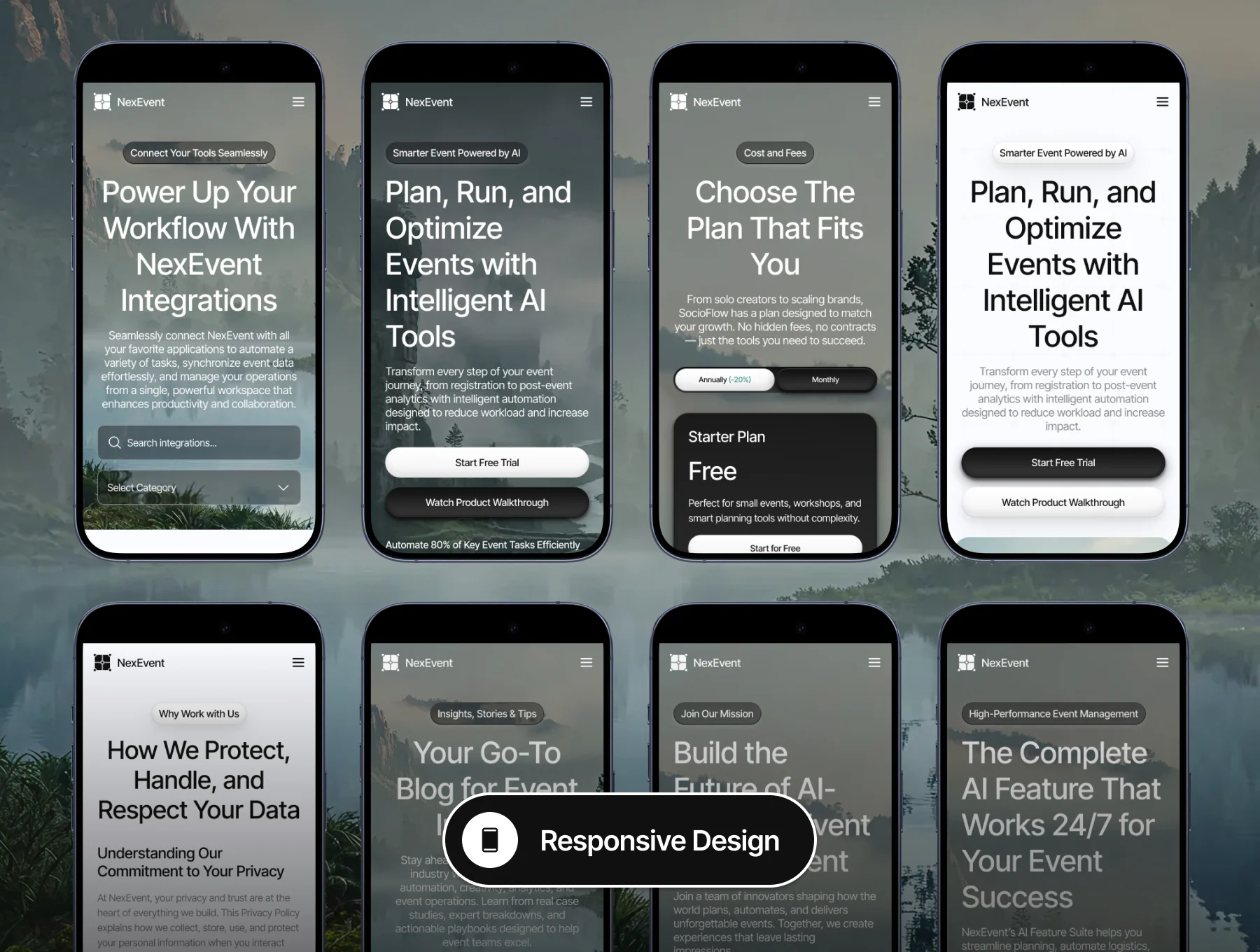NexEvent - AI for Event Management Website UI Kit 4