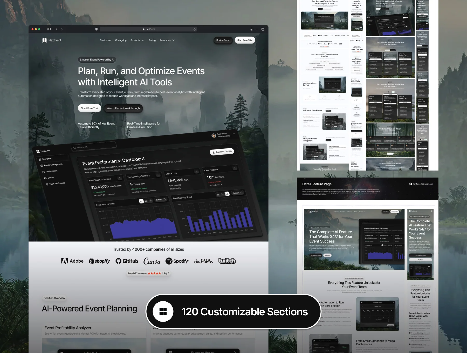 NexEvent - AI for Event Management Website UI Kit 5