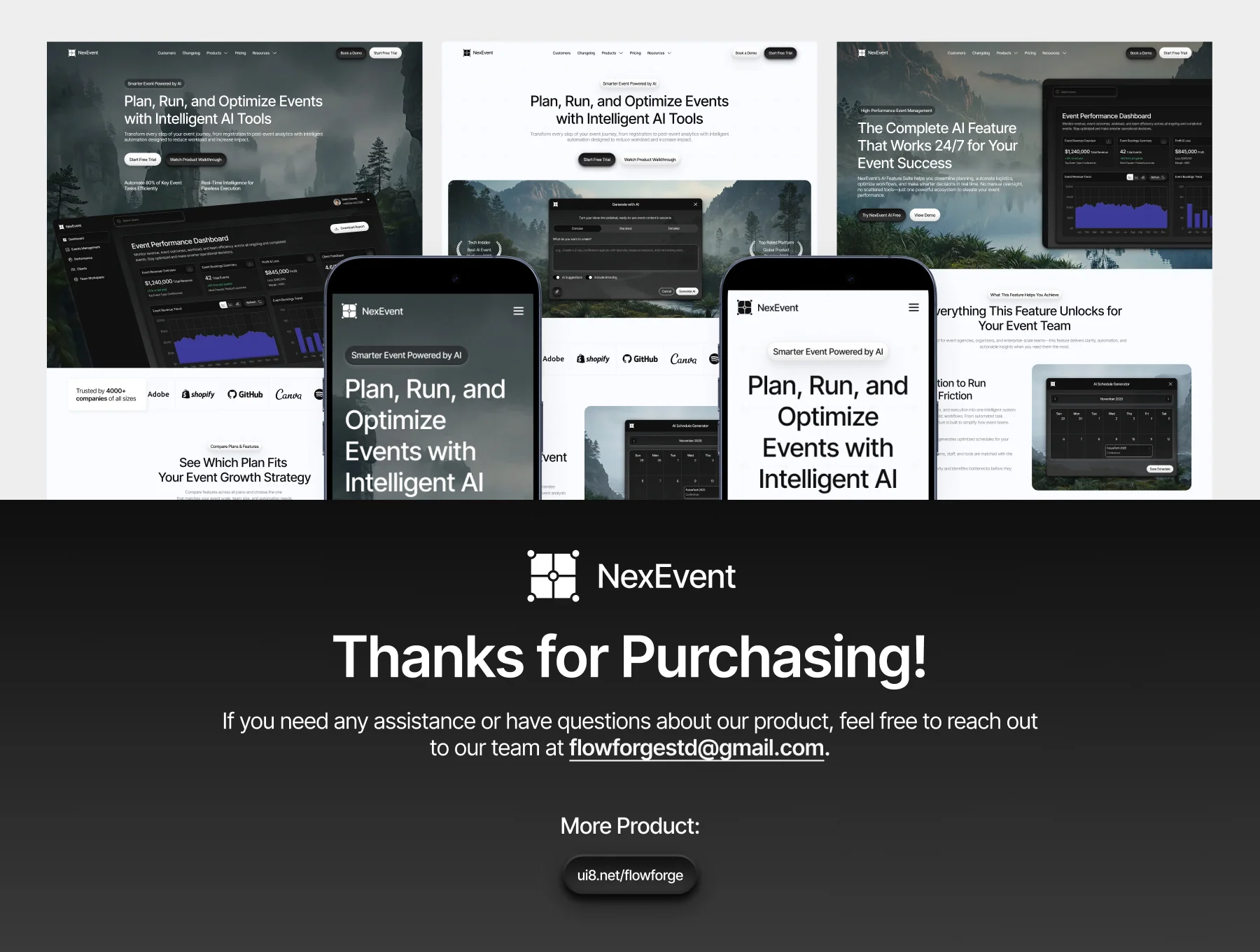 NexEvent - AI for Event Management Website UI Kit 8