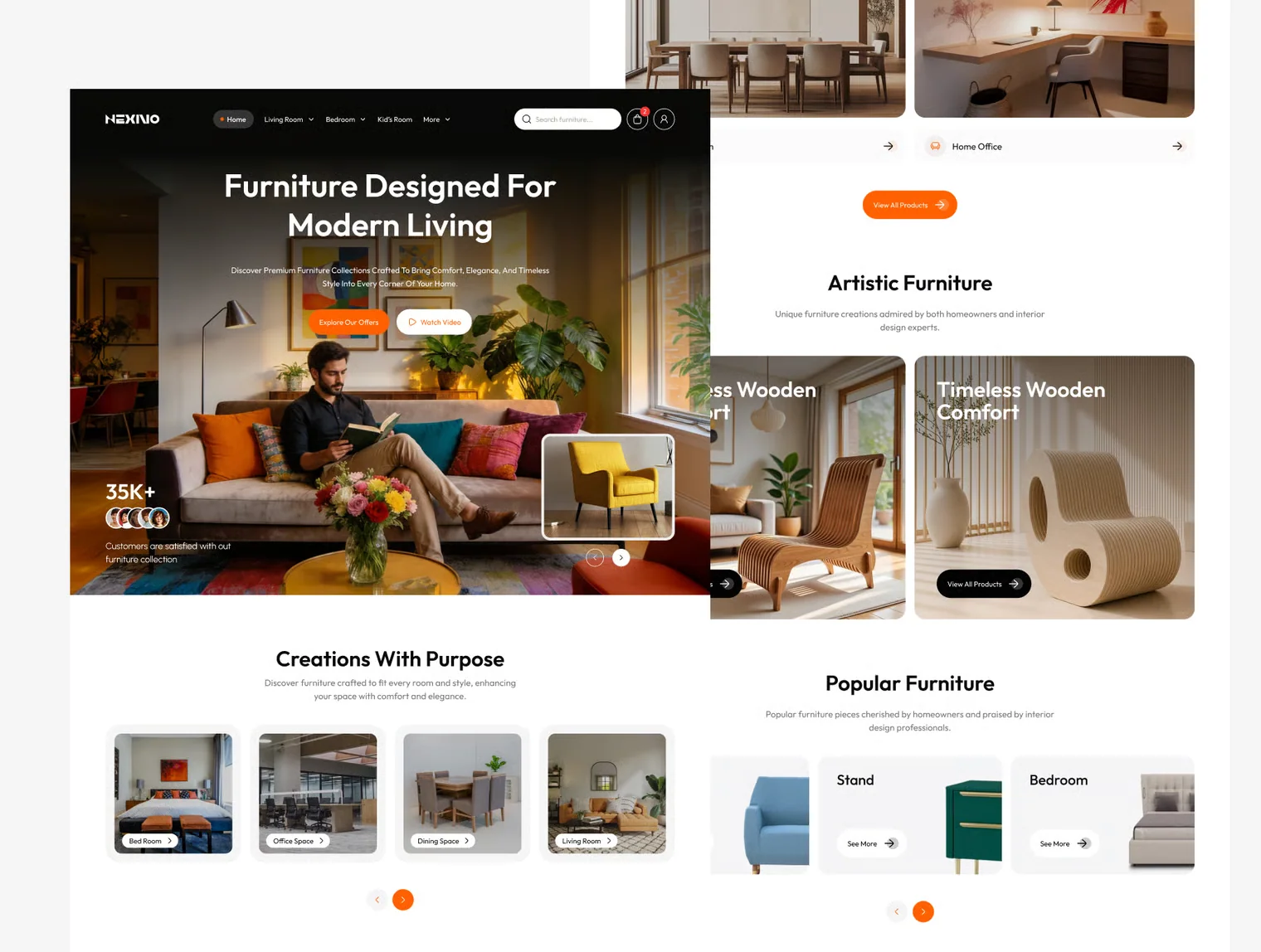 Nexivo — Modern Furniture E-Commerce Website UI Kit 3