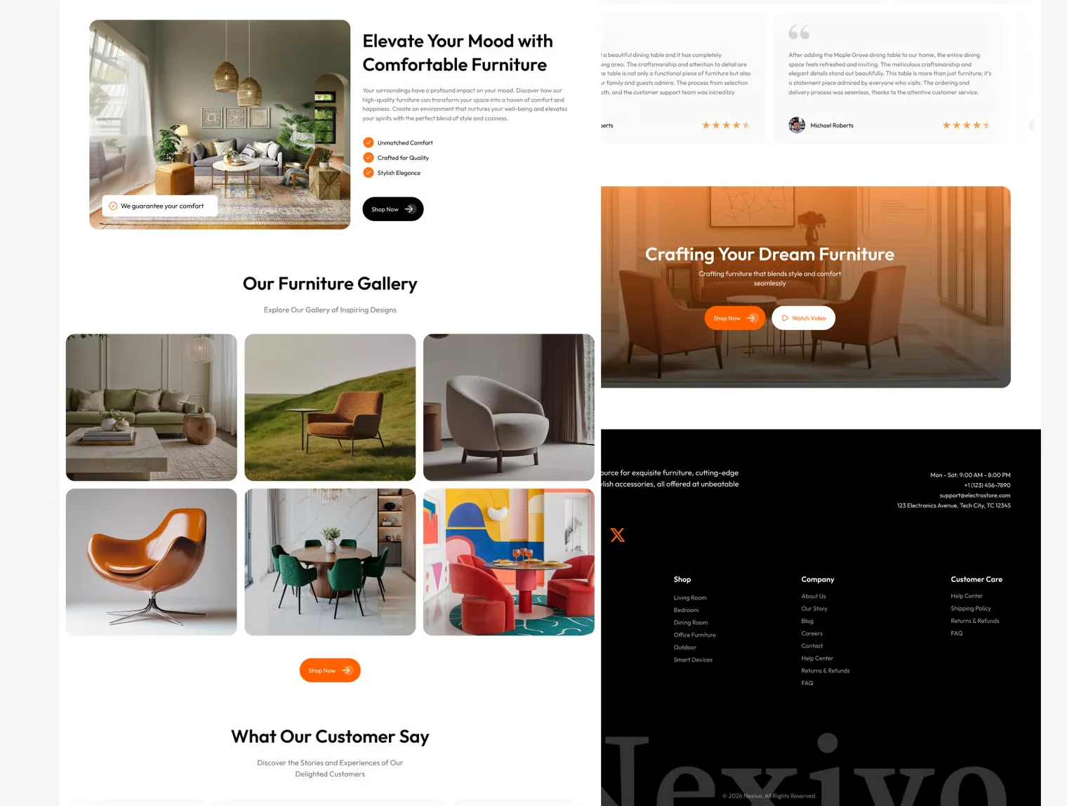 Nexivo — Modern Furniture E-Commerce Website UI Kit 4