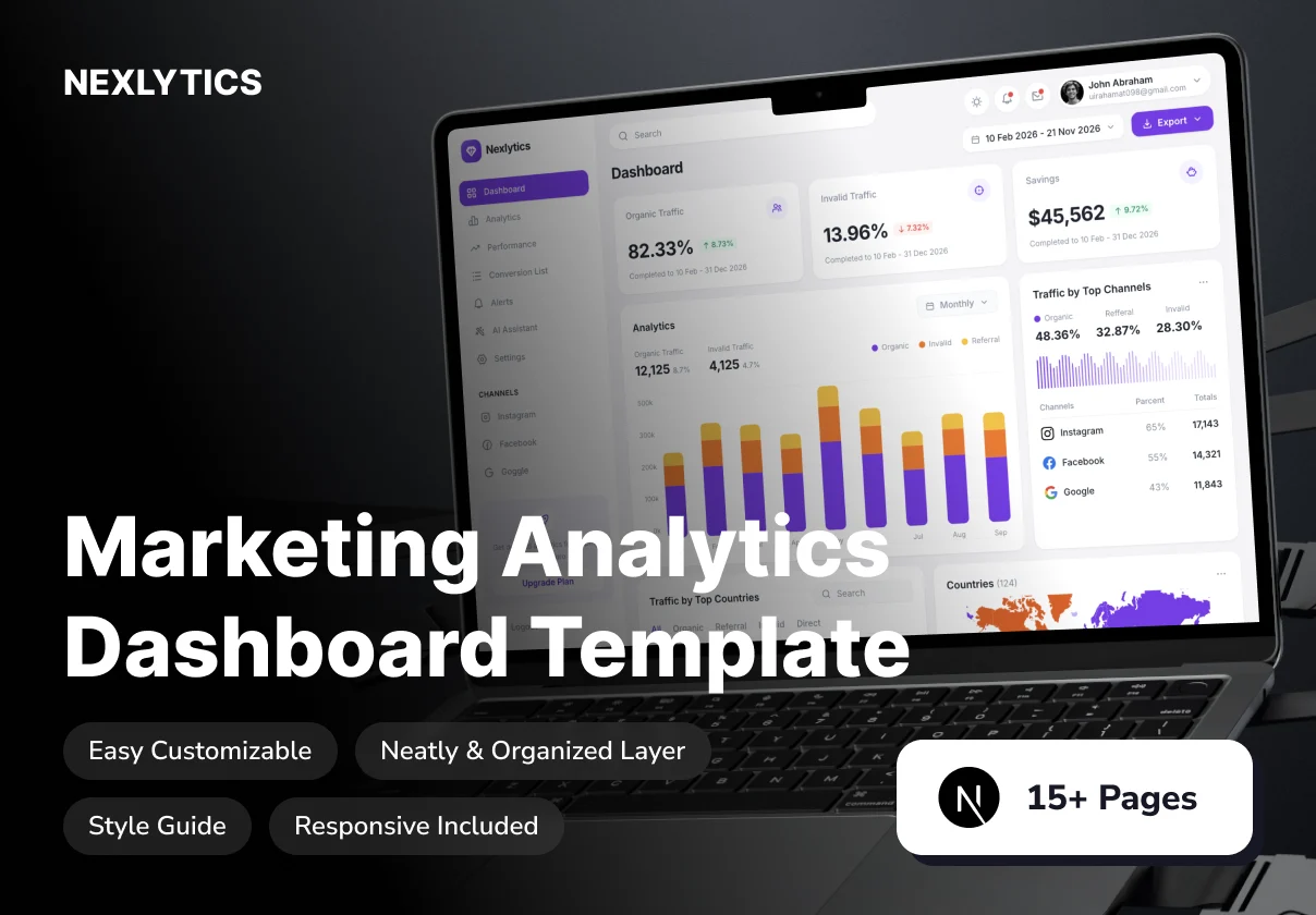 NEXLYTICS - Marketing Analytics Dashboard Template