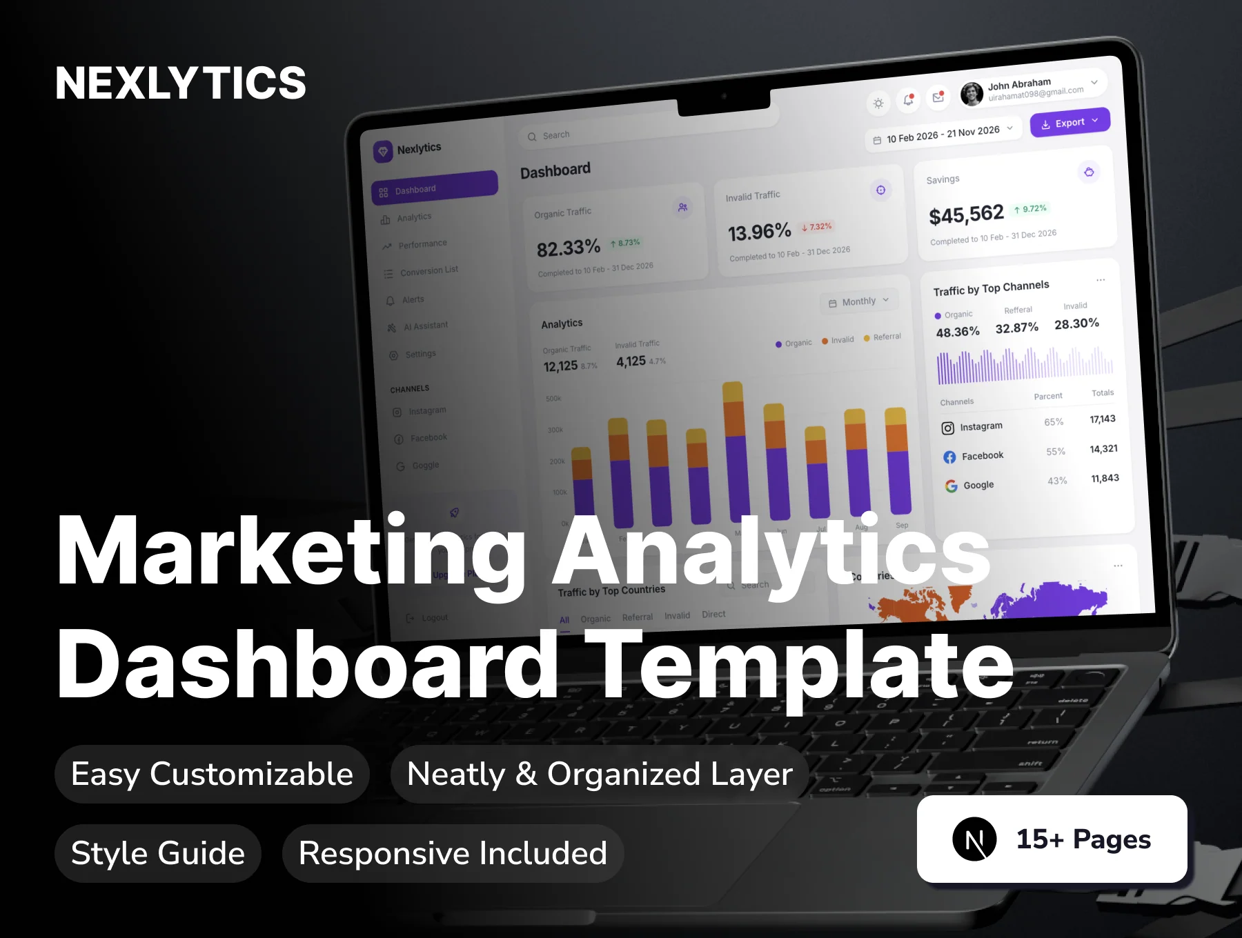 NEXLYTICS - Marketing Analytics Dashboard Template