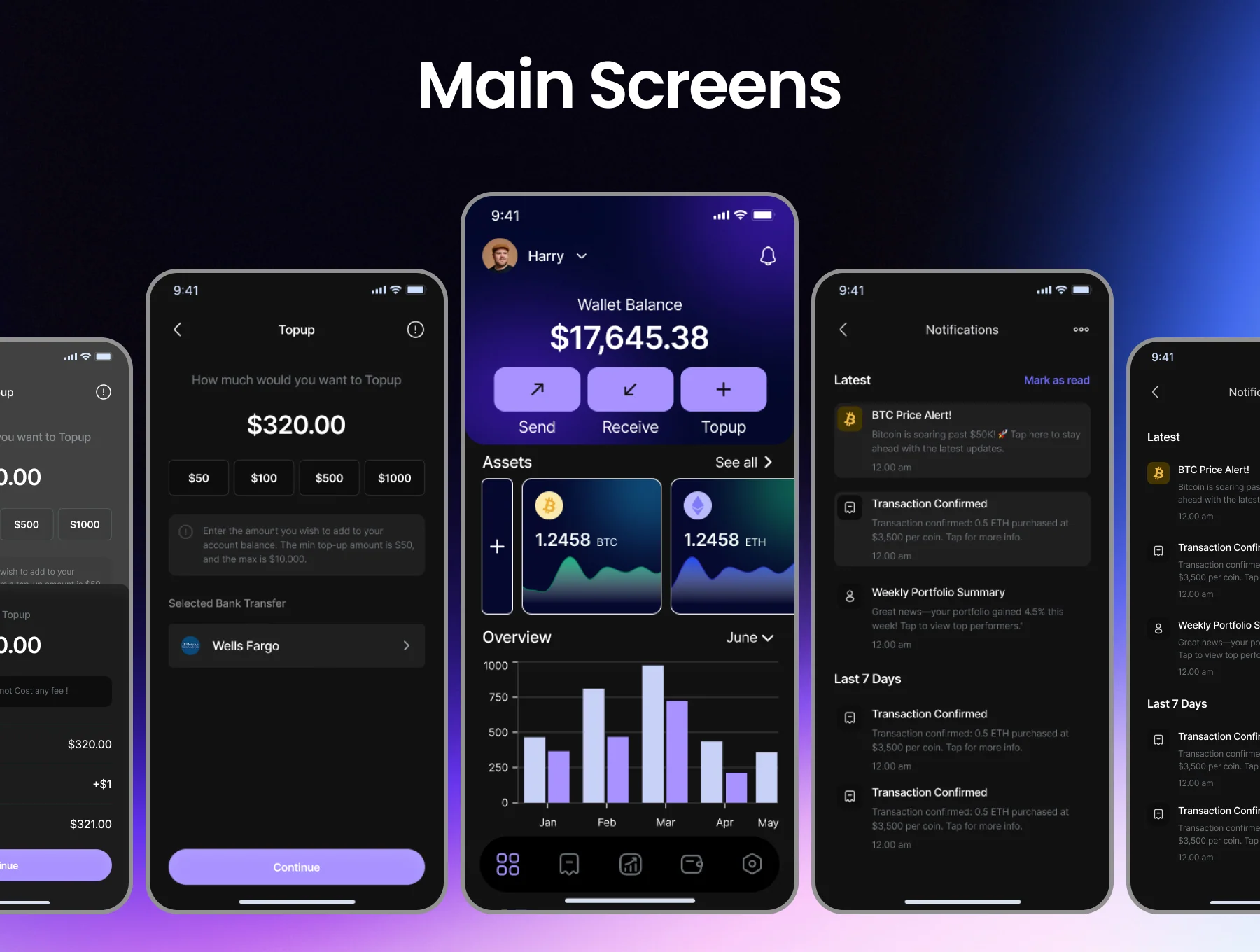 Nexo Crypto Wallet Mobile App Ui kit 5
