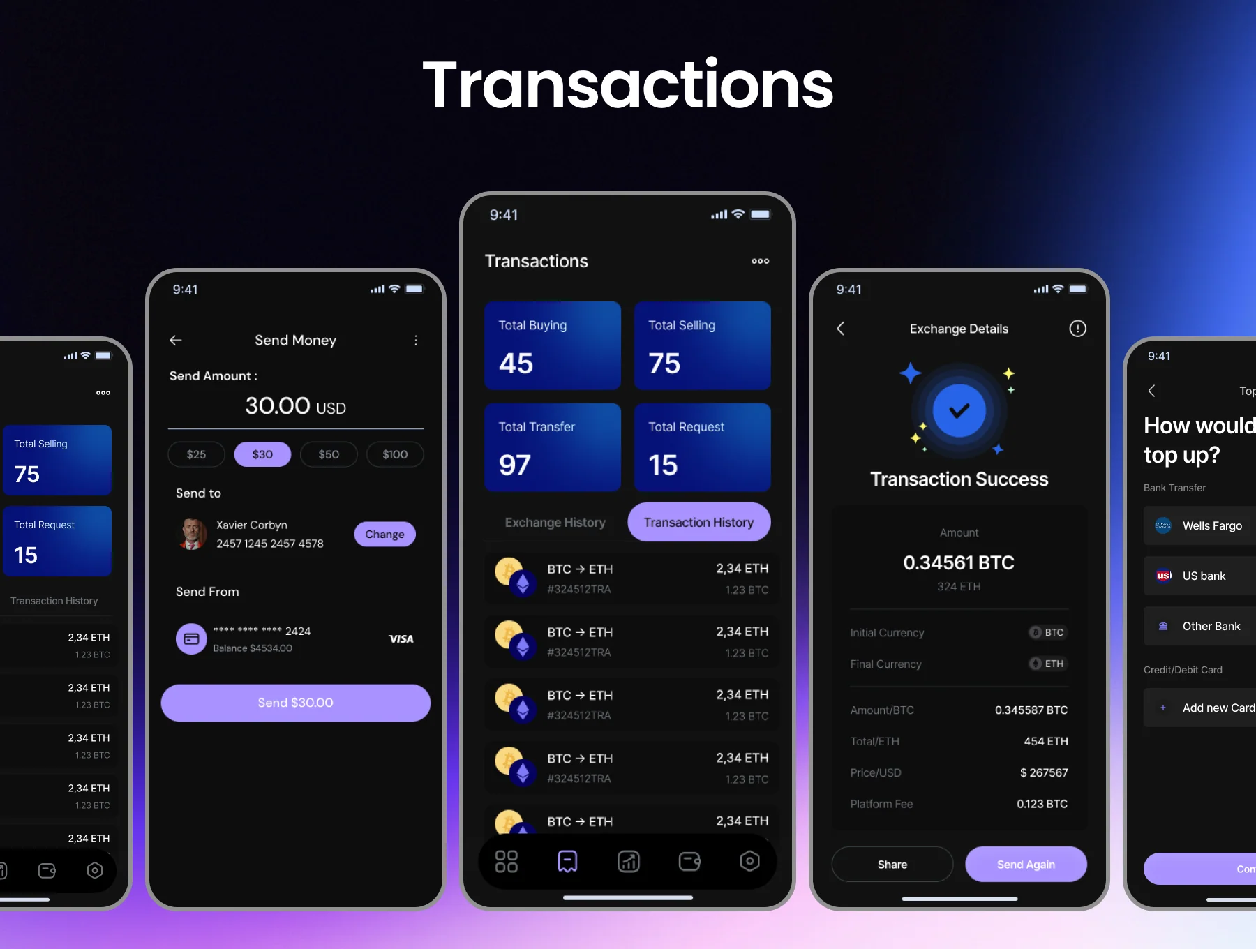 Nexo Crypto Wallet Mobile App Ui kit 6