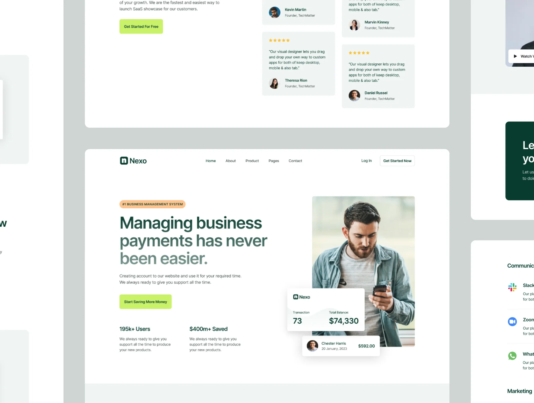Nexo - Multi-layout Framer SaaS Template 5