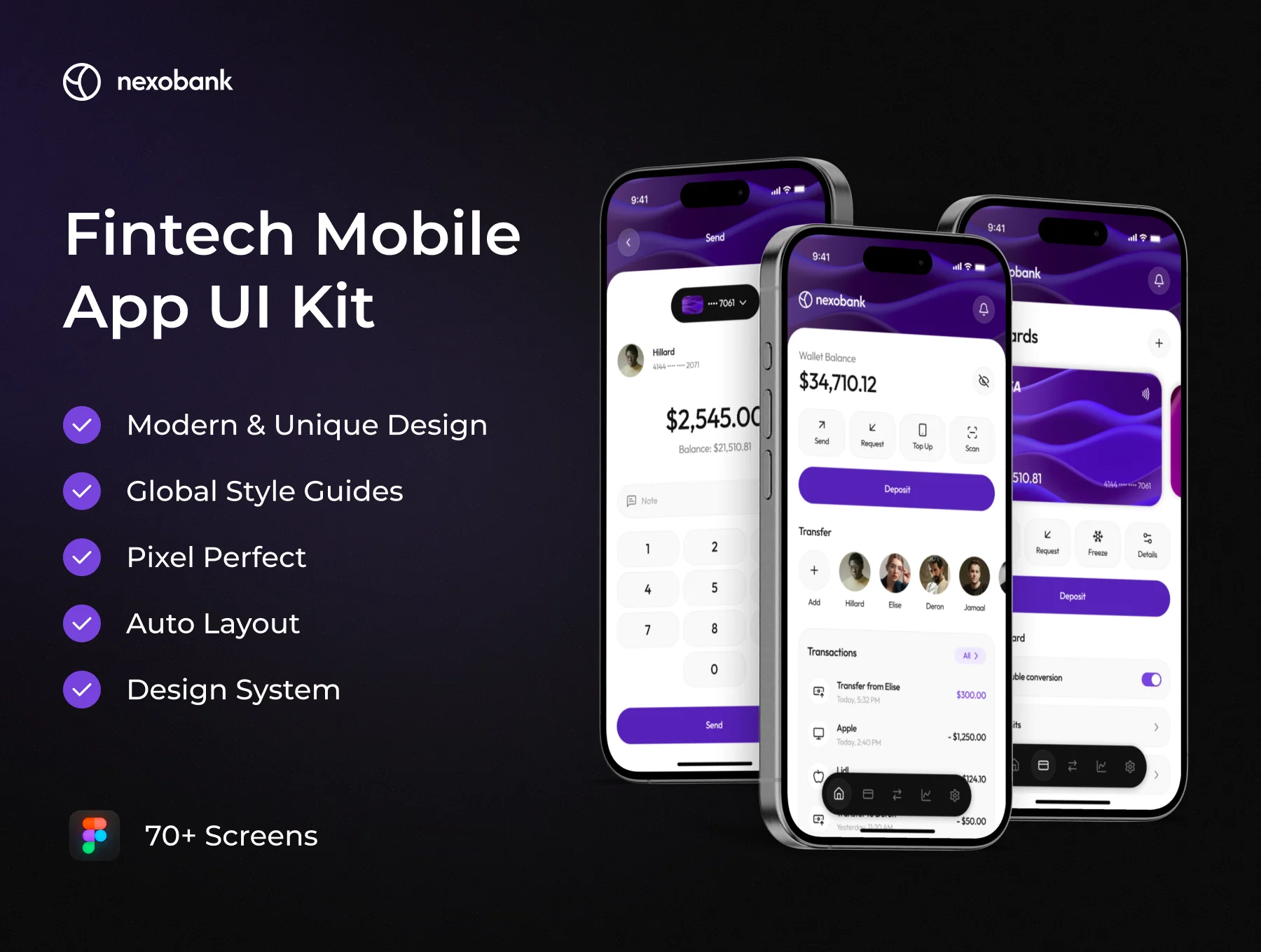 Nexobank - Fintech Mobile App UI Kit