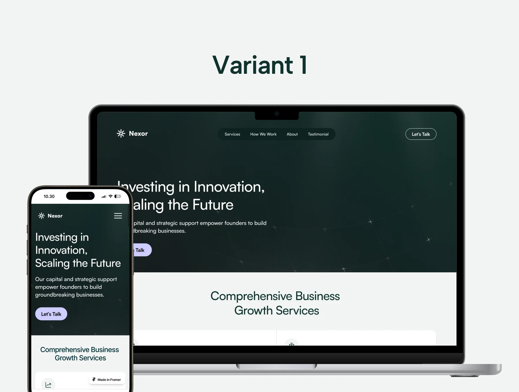 Nexor - Investment Framer Template 3
