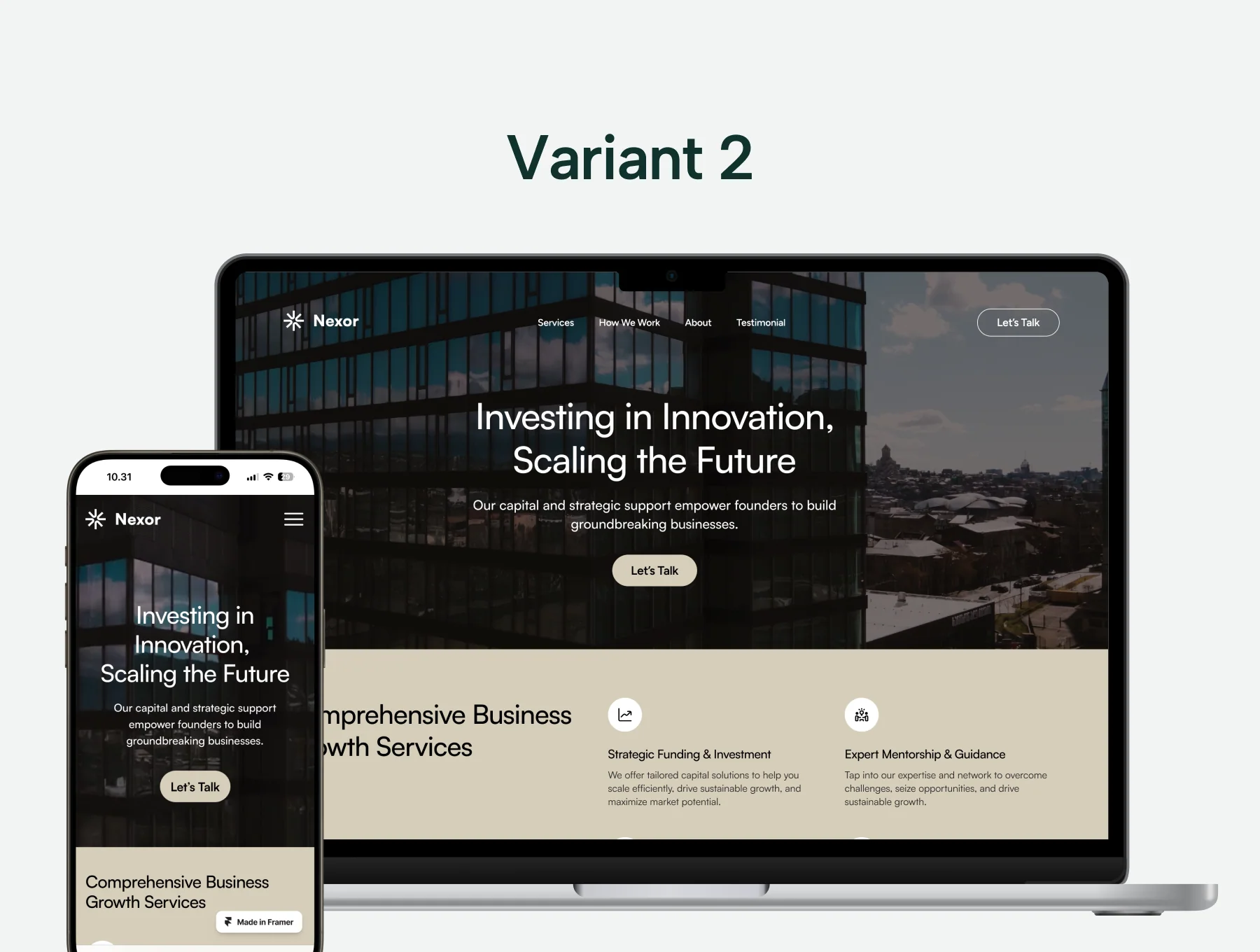 Nexor - Investment Framer Template 4