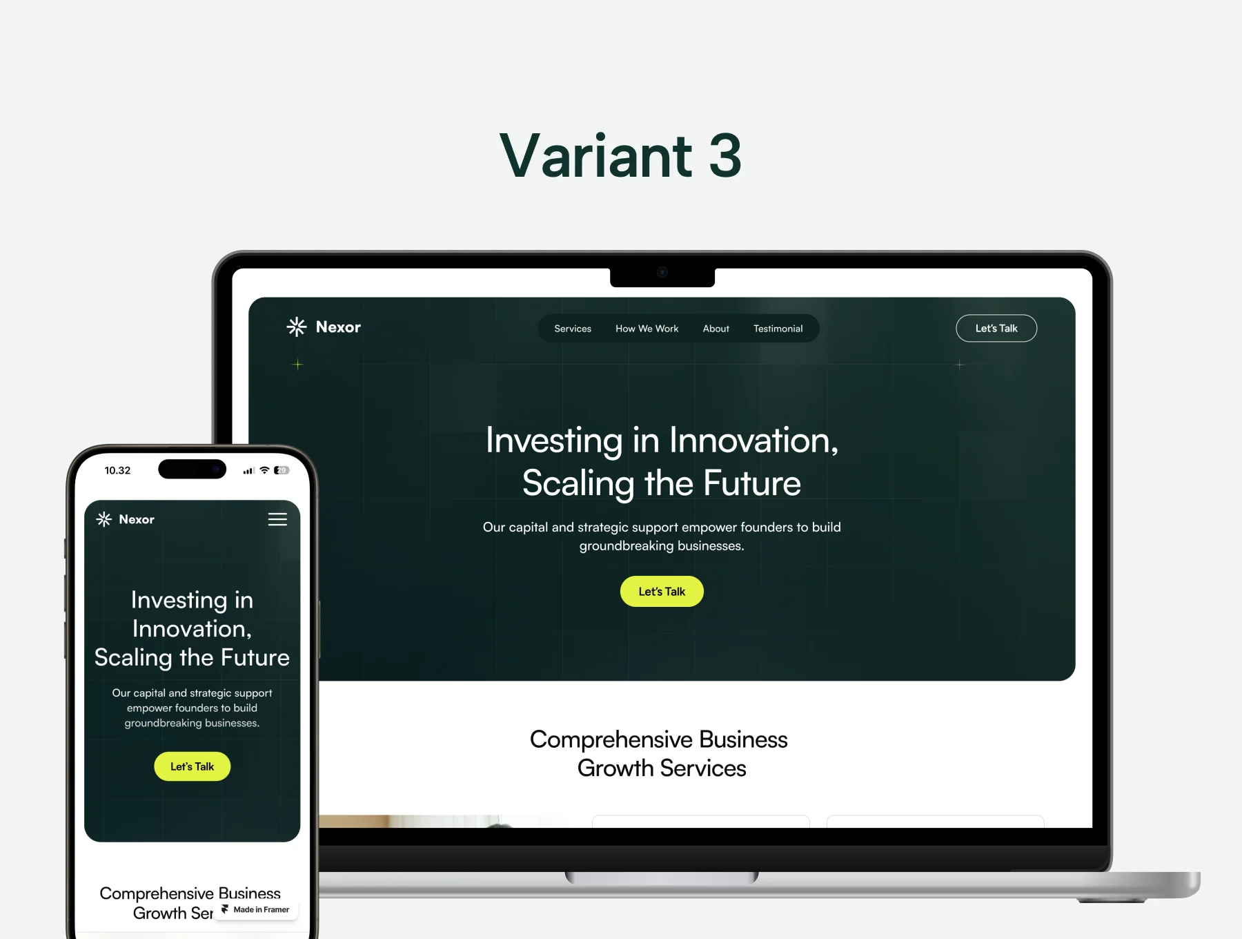 Nexor - Investment Framer Template 5
