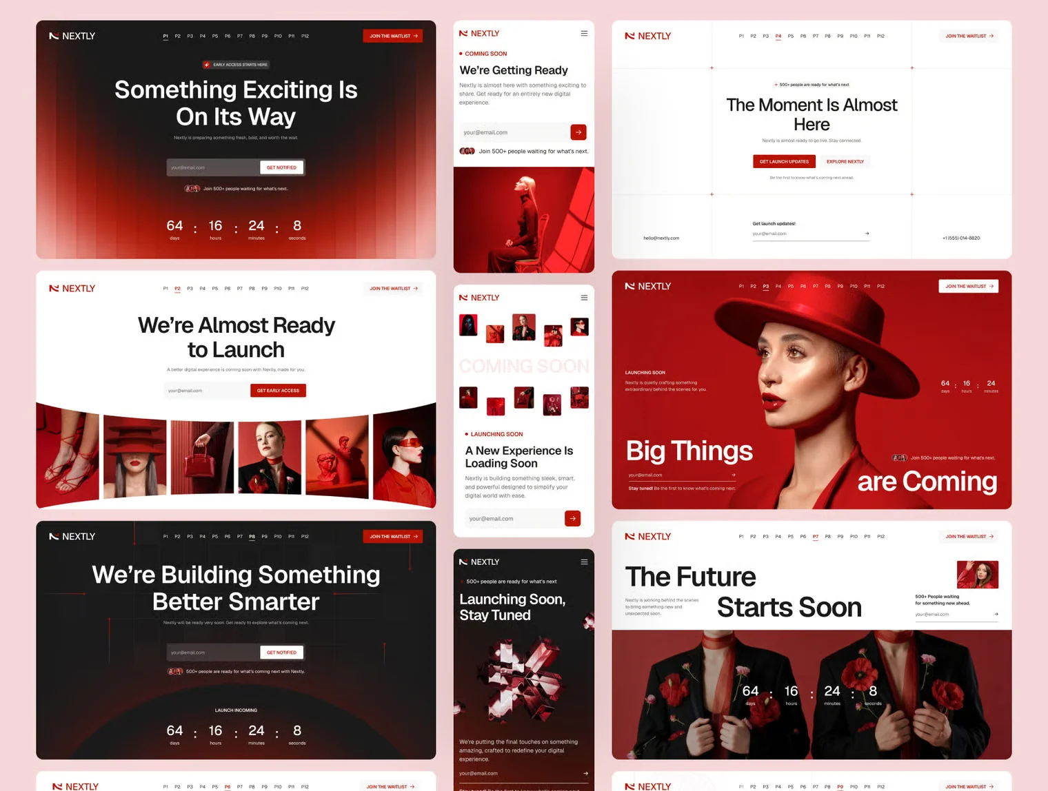 Nextly - Launch and Coming Soon Website Template Collection 2