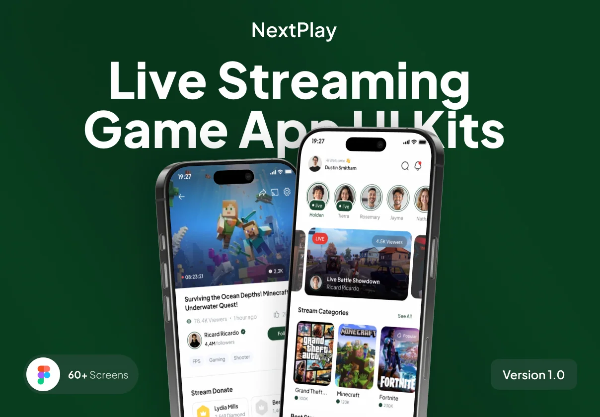 NextPlay - Live Streaming Game App UI Kits
