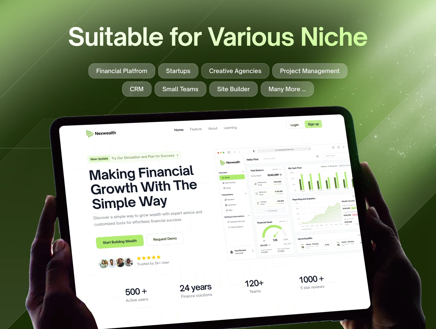 Nextwealth -  Finance Management Website Template 2