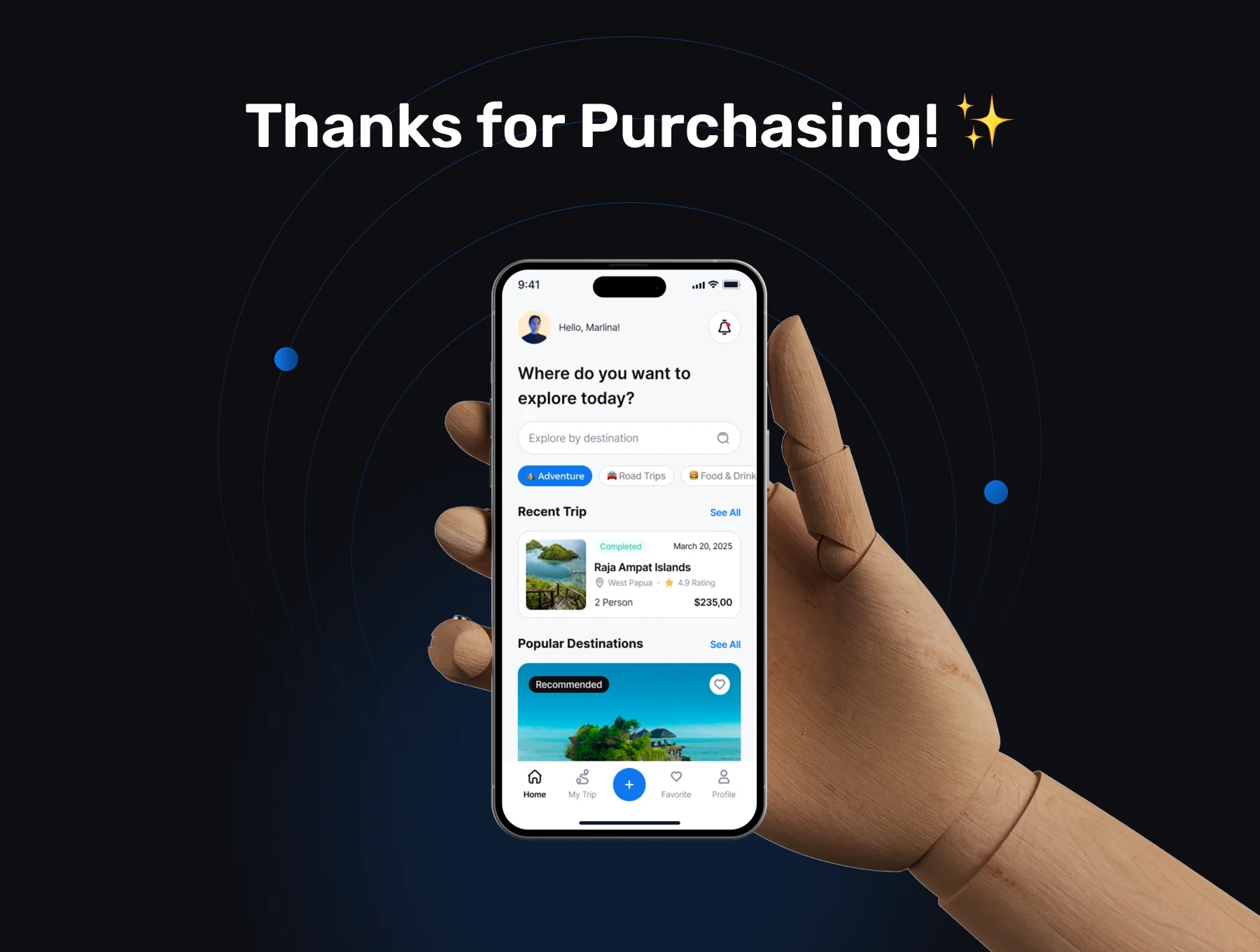 Nexura - AI Trip Planner App UI Kit 8