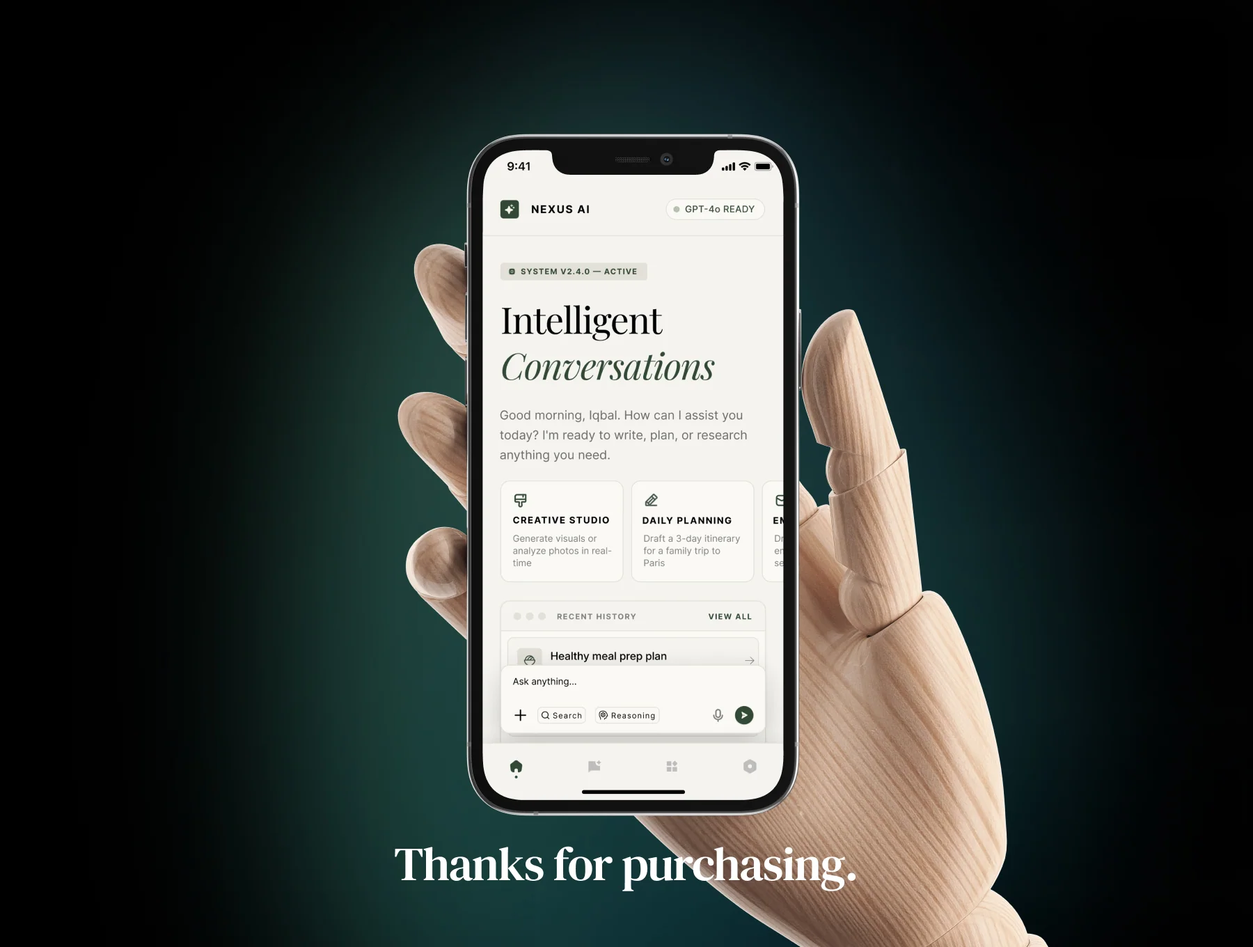 Nexus AI – Neo-Retro AI Chat Mobile App UI Kit 10