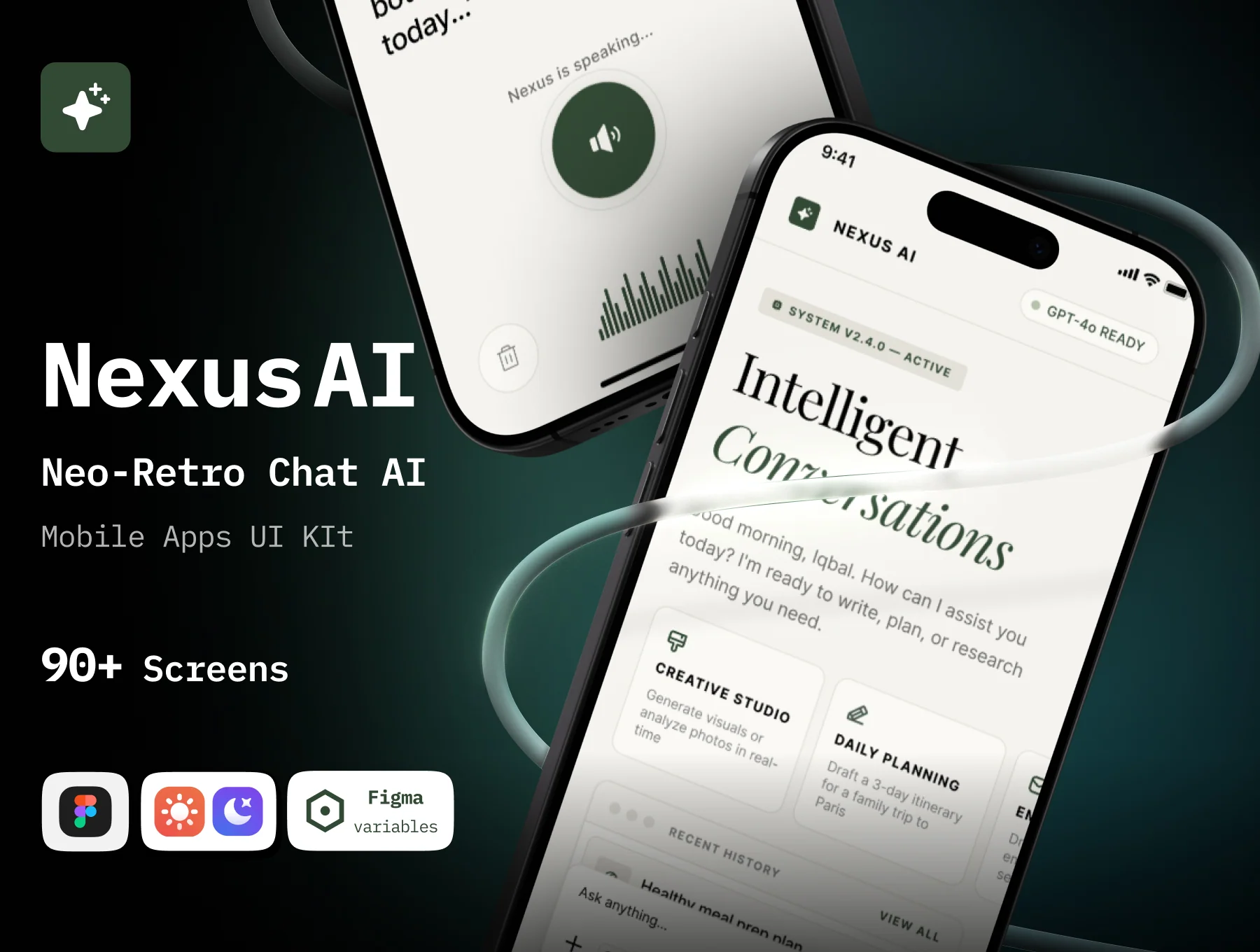 Nexus AI – Neo-Retro AI Chat Mobile App UI Kit