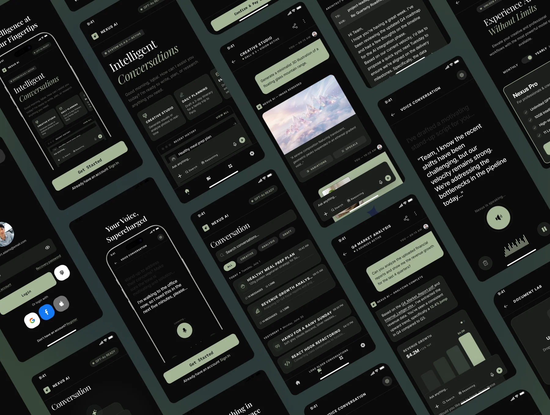 Nexus AI – Neo-Retro AI Chat Mobile App UI Kit 3