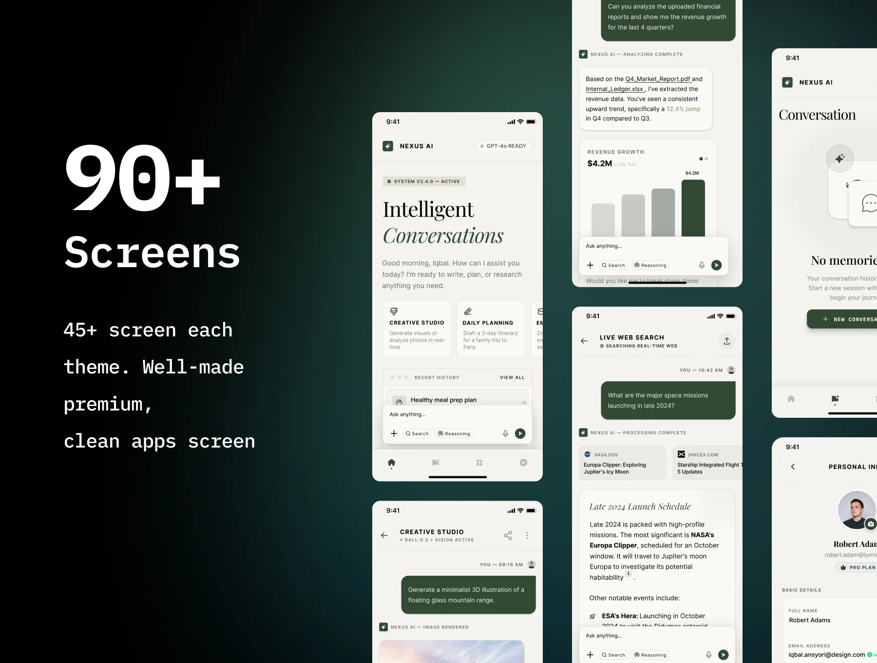 Nexus AI – Neo-Retro AI Chat Mobile App UI Kit 4