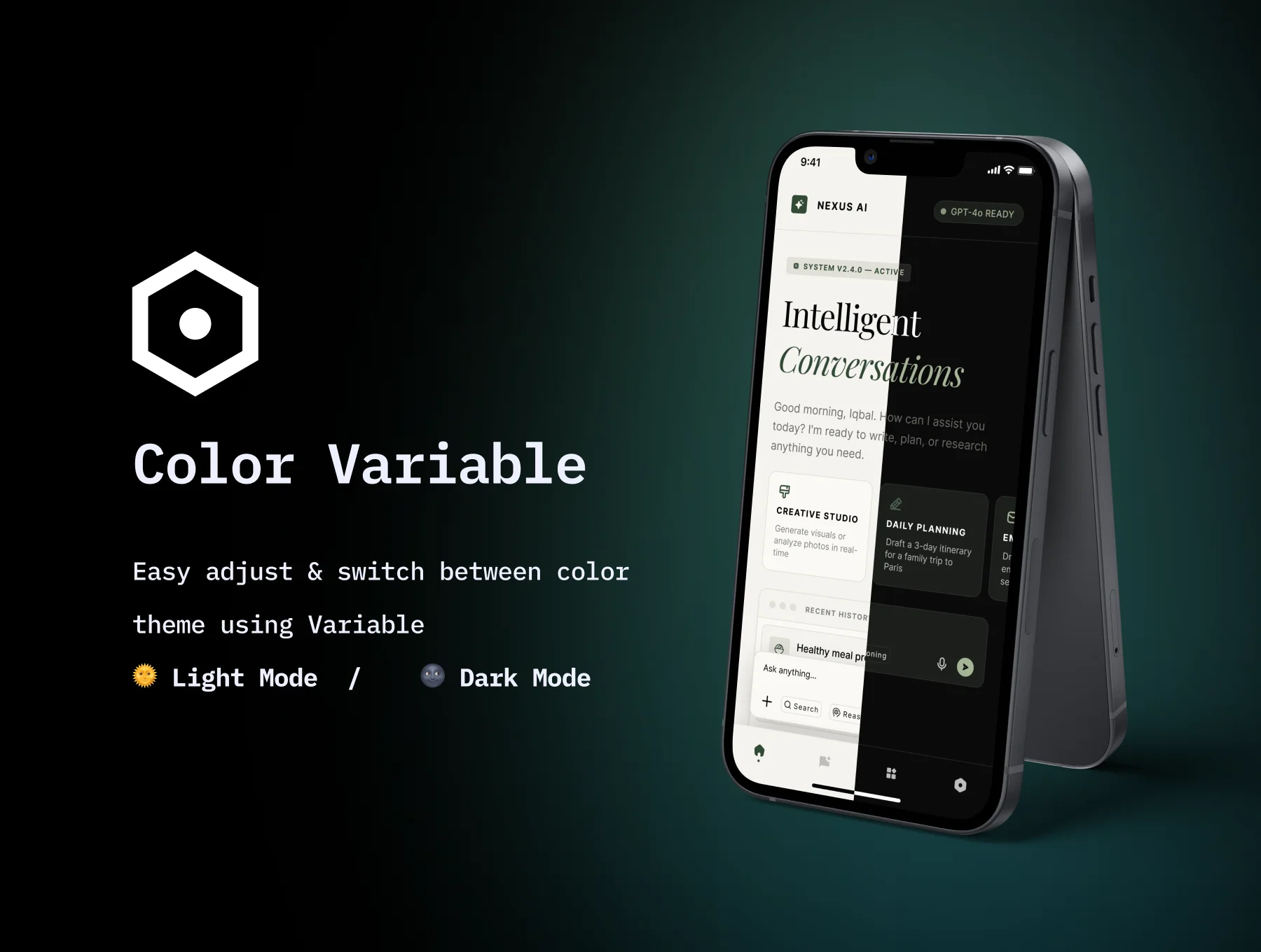 Nexus AI – Neo-Retro AI Chat Mobile App UI Kit 6