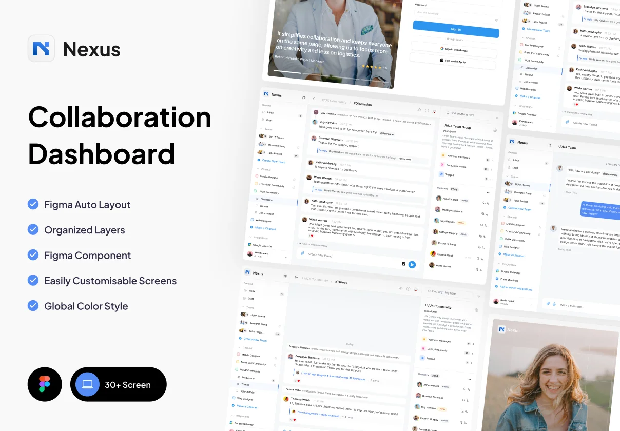 Nexus - Collaborate Dashboard App UI KIT