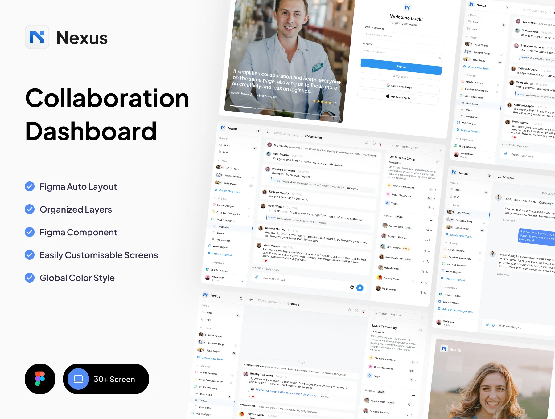Nexus - Collaborate Dashboard App UI KIT