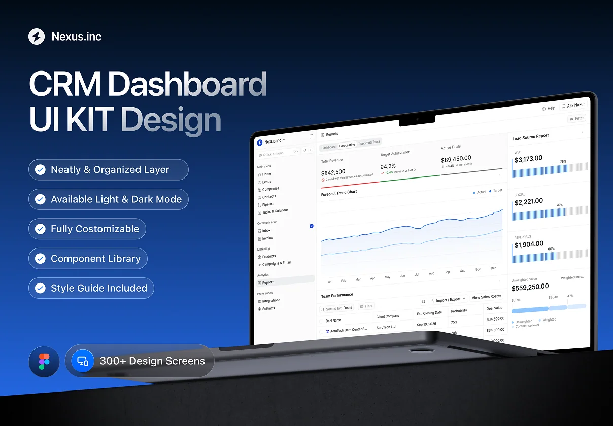 Nexus - CRM Dashboard UI Kit