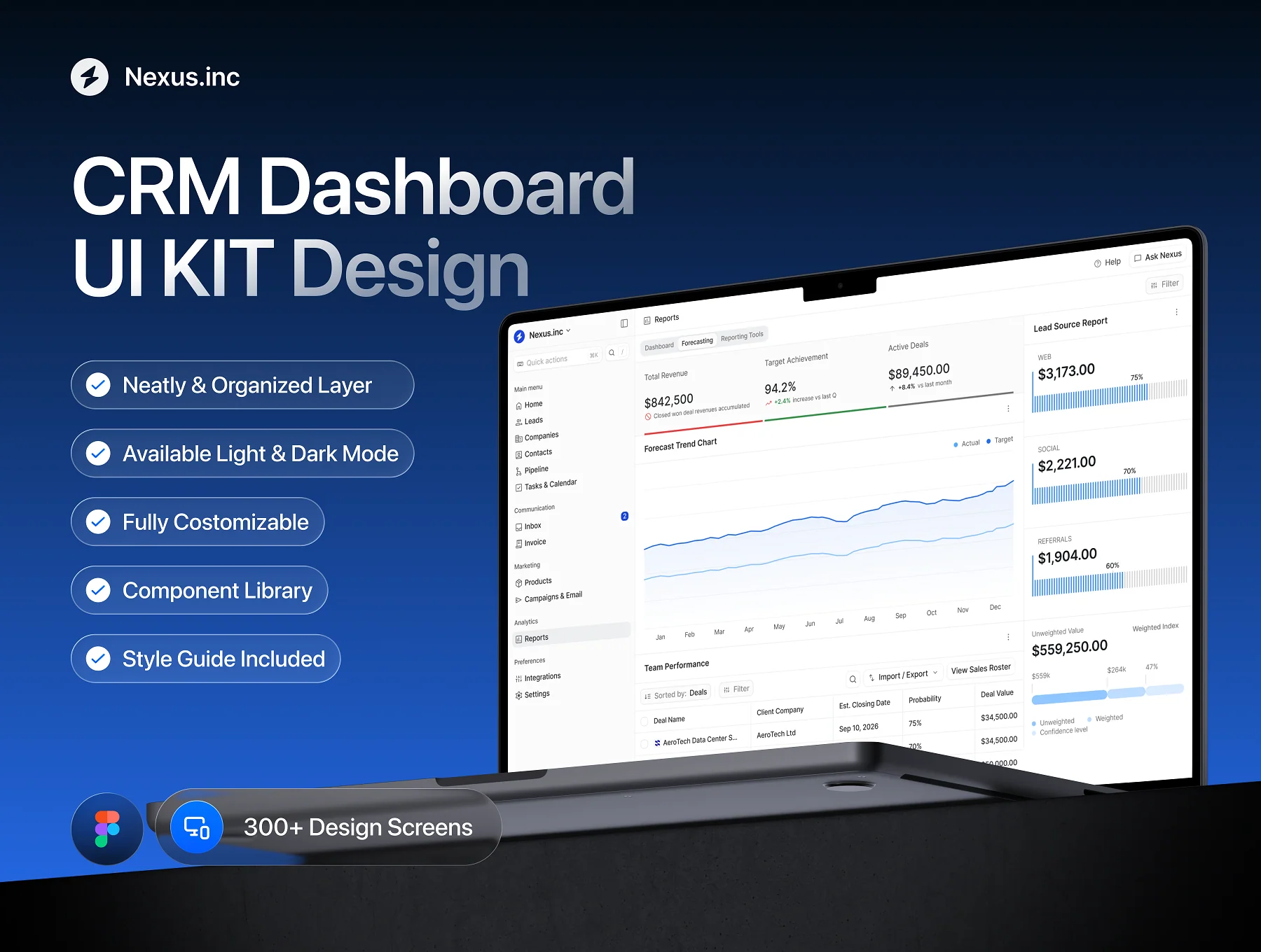 Nexus - CRM Dashboard UI Kit
