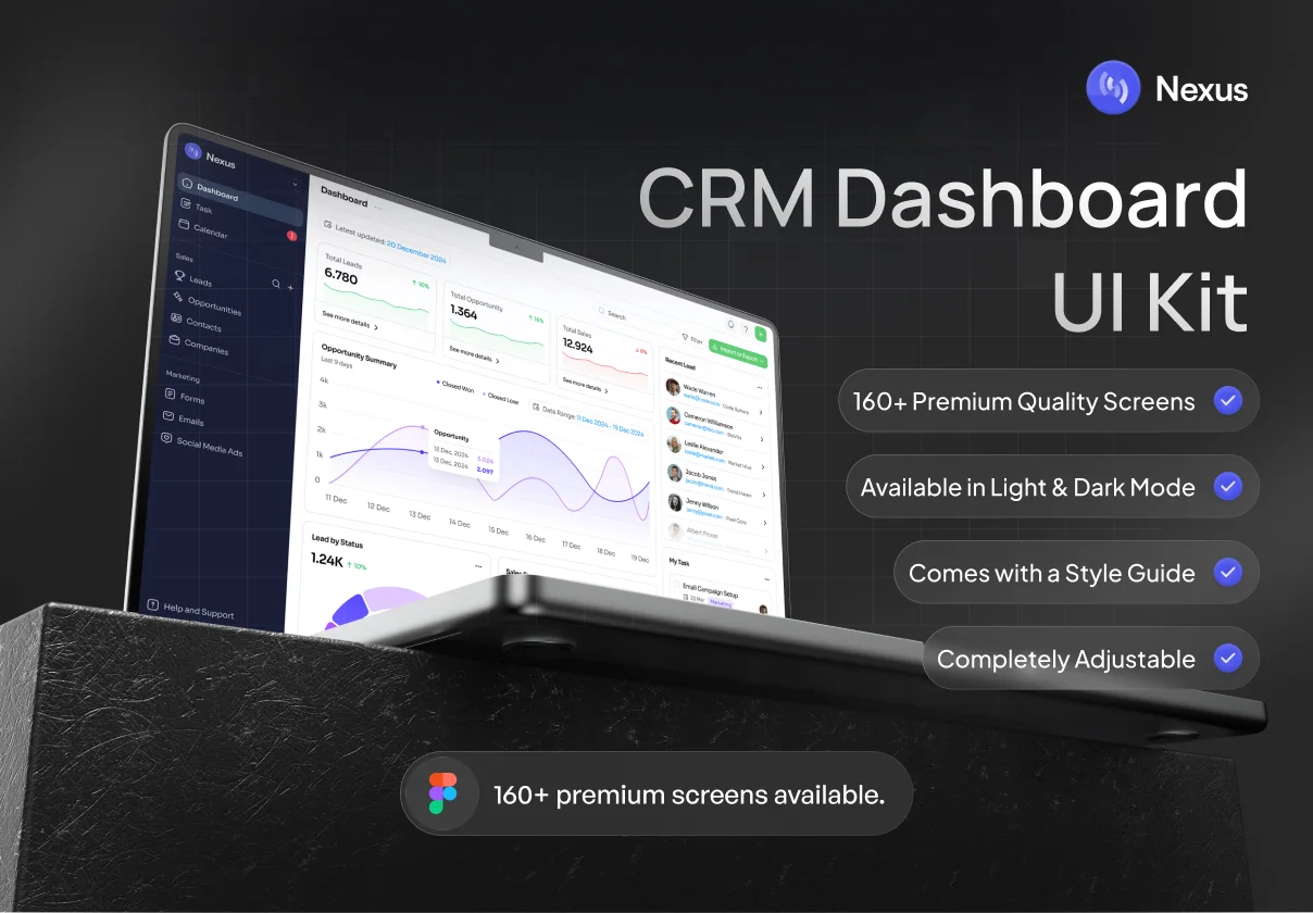 Nexus - CRM Website Template UI Kit